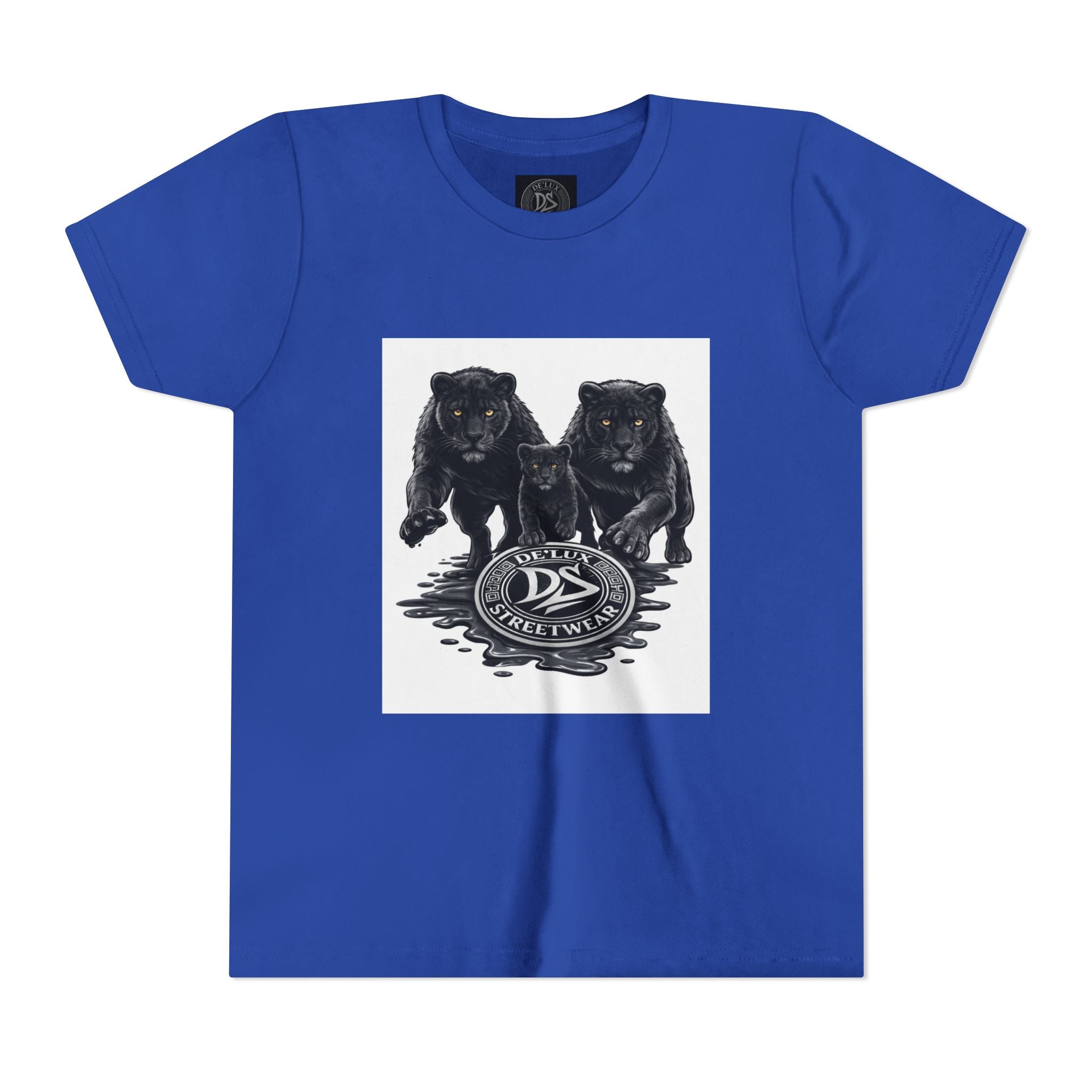 Youth Tee — Twin Black Panthers Graphic Kids T-Shirt