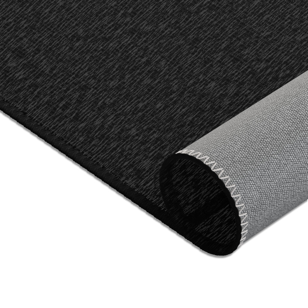 Delux Streetwear Black Logo Area Rug — Modern Urban Entryway Mat