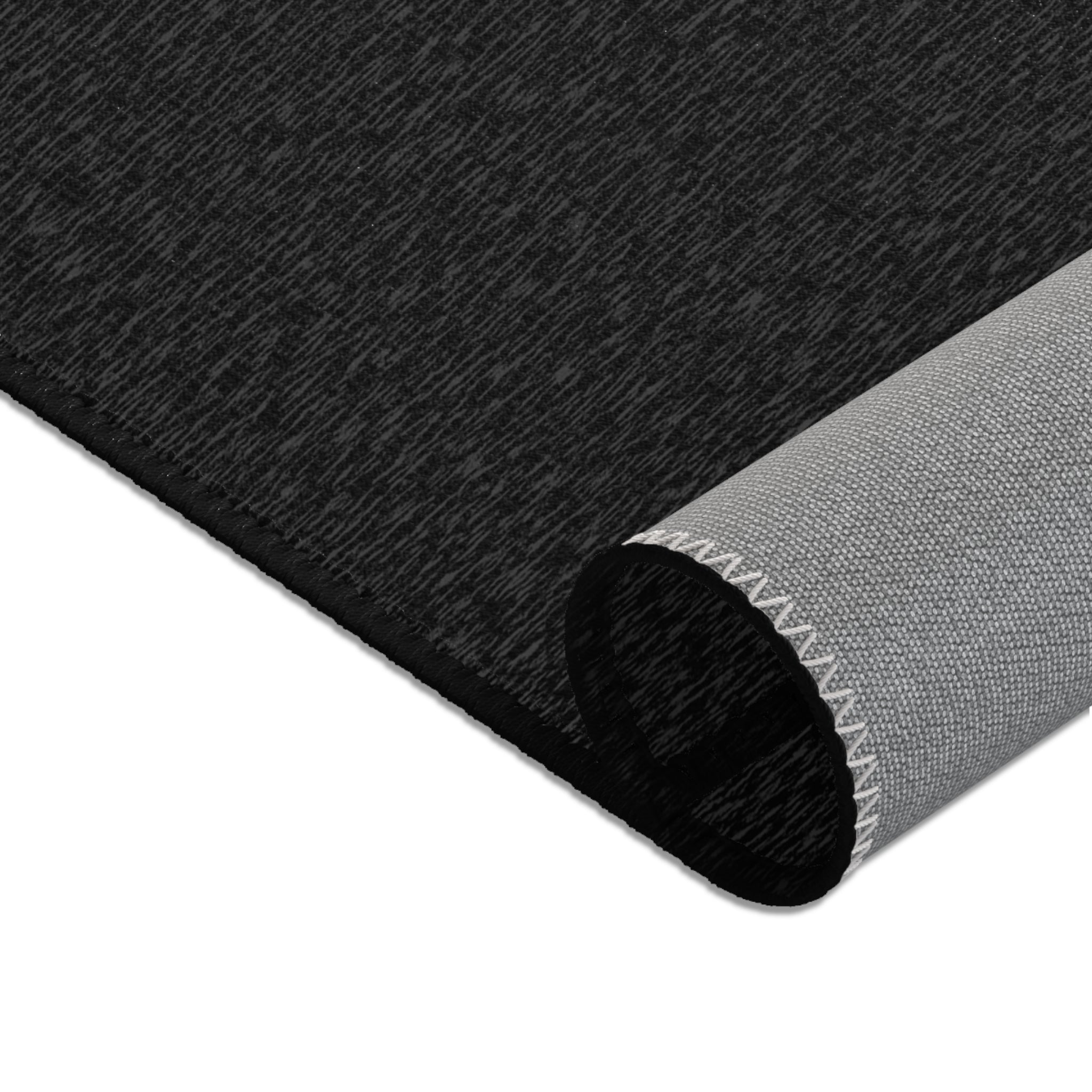 Delux Streetwear Black Logo Area Rug — Modern Urban Entryway Mat