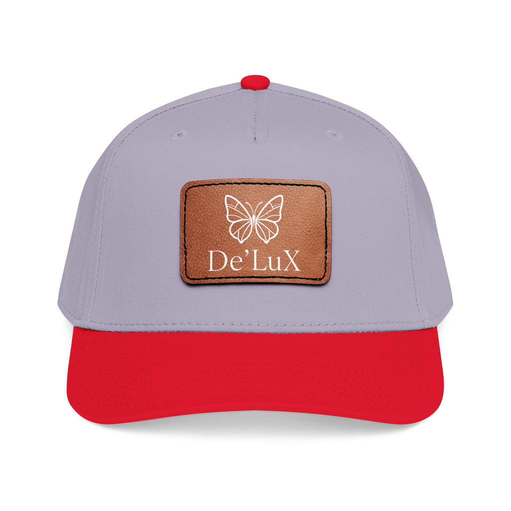 Leather Patch Baseball Cap — De'LuX Butterfly Mid-Profile Hat
