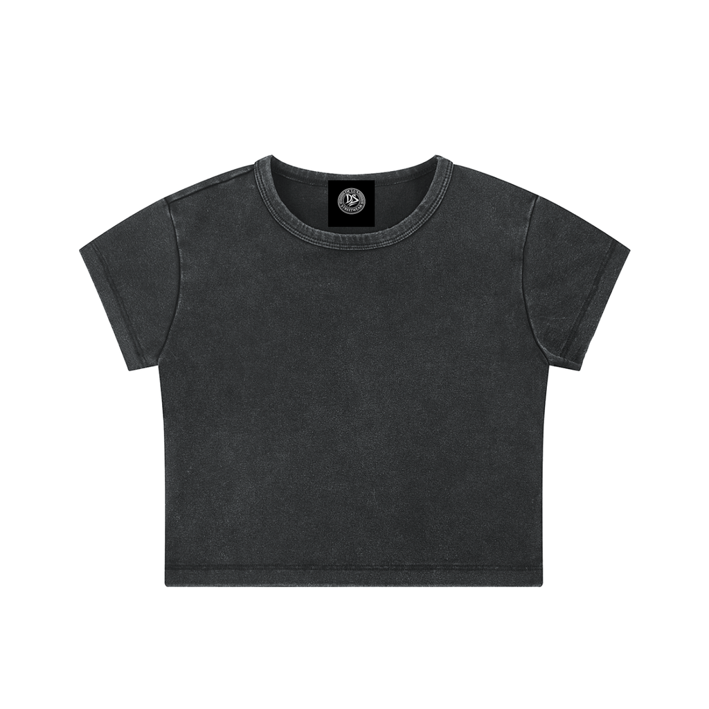 DeLuX Snow Washed Crop Top