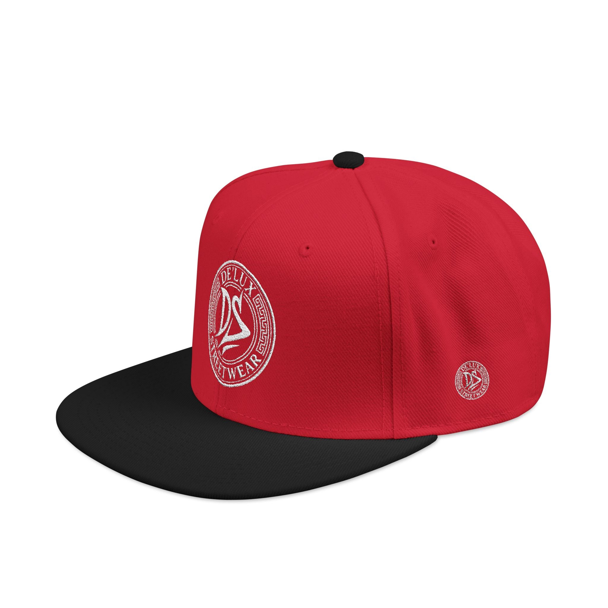Embroidered Snapback Hat — Vintage Circle Logo Streetwear Cap