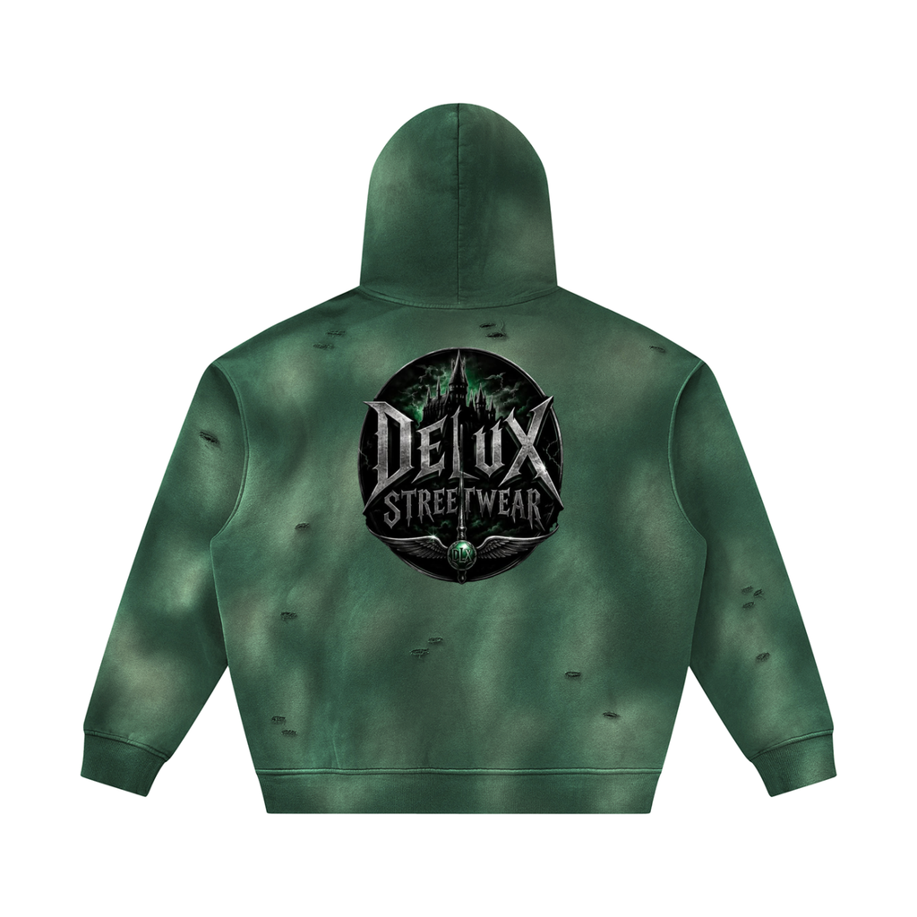 Midnight Sunfade Frayed Fleece Hoodie