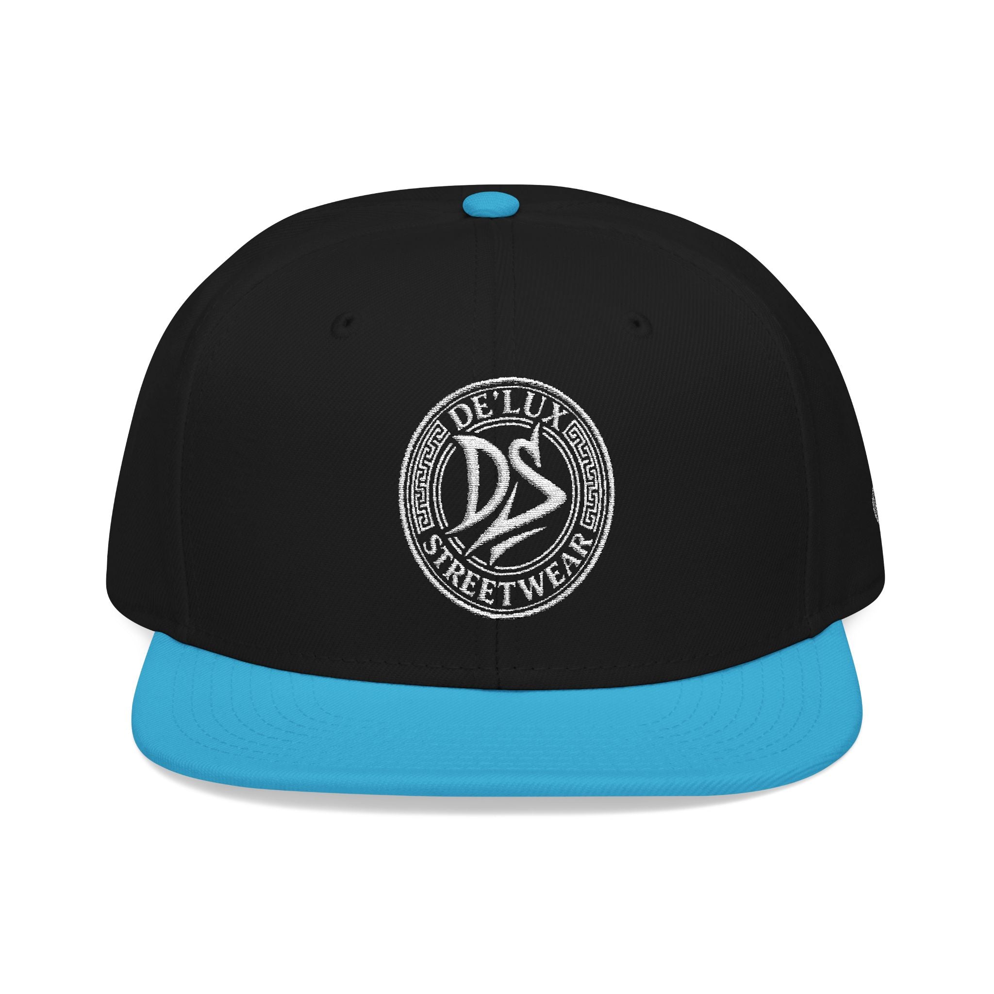Embroidered Snapback Hat — Vintage Circle Logo Streetwear Cap