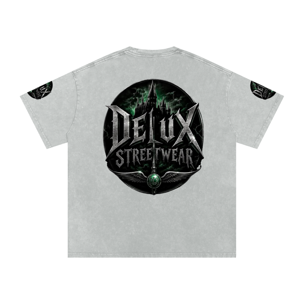 DeLuX Midnight Snow Washed Oversized Cotton T-Shirt
