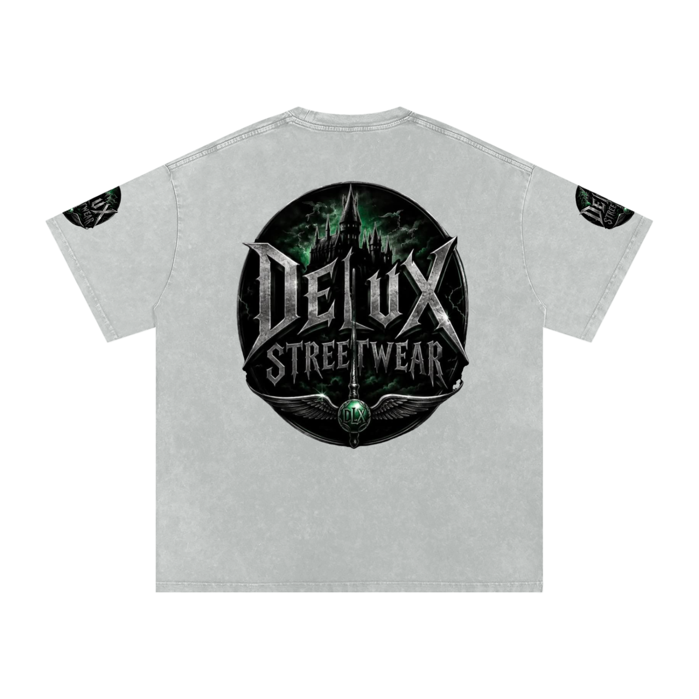 DeLuX Midnight Snow Washed Oversized Cotton T-Shirt