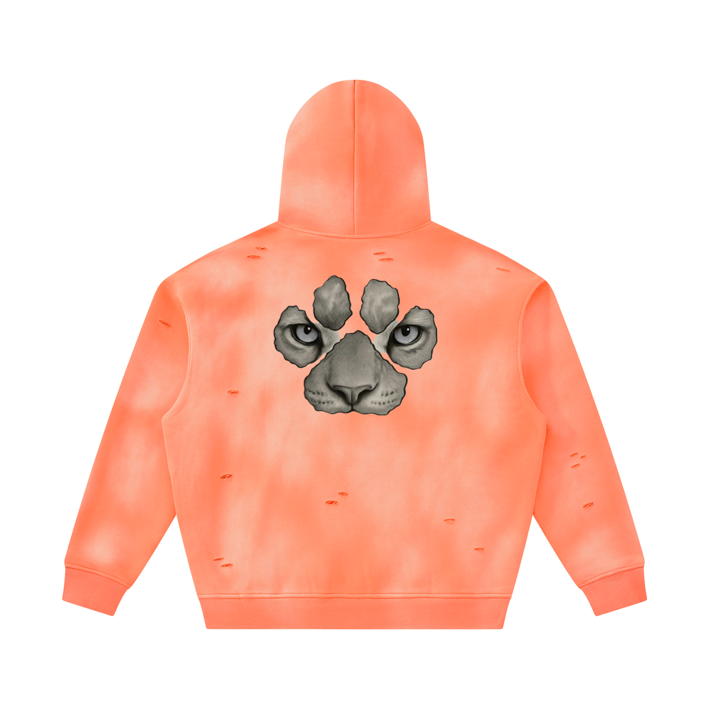 DeLuX Sunfade Frayed Fleece Hoodie