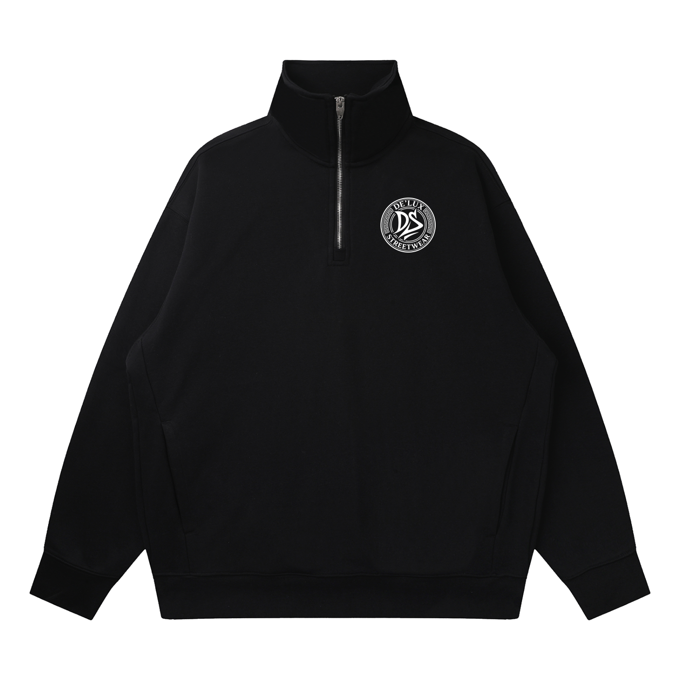DeLuX Quarter-Zip Drop Shoulder Sweatshirt
