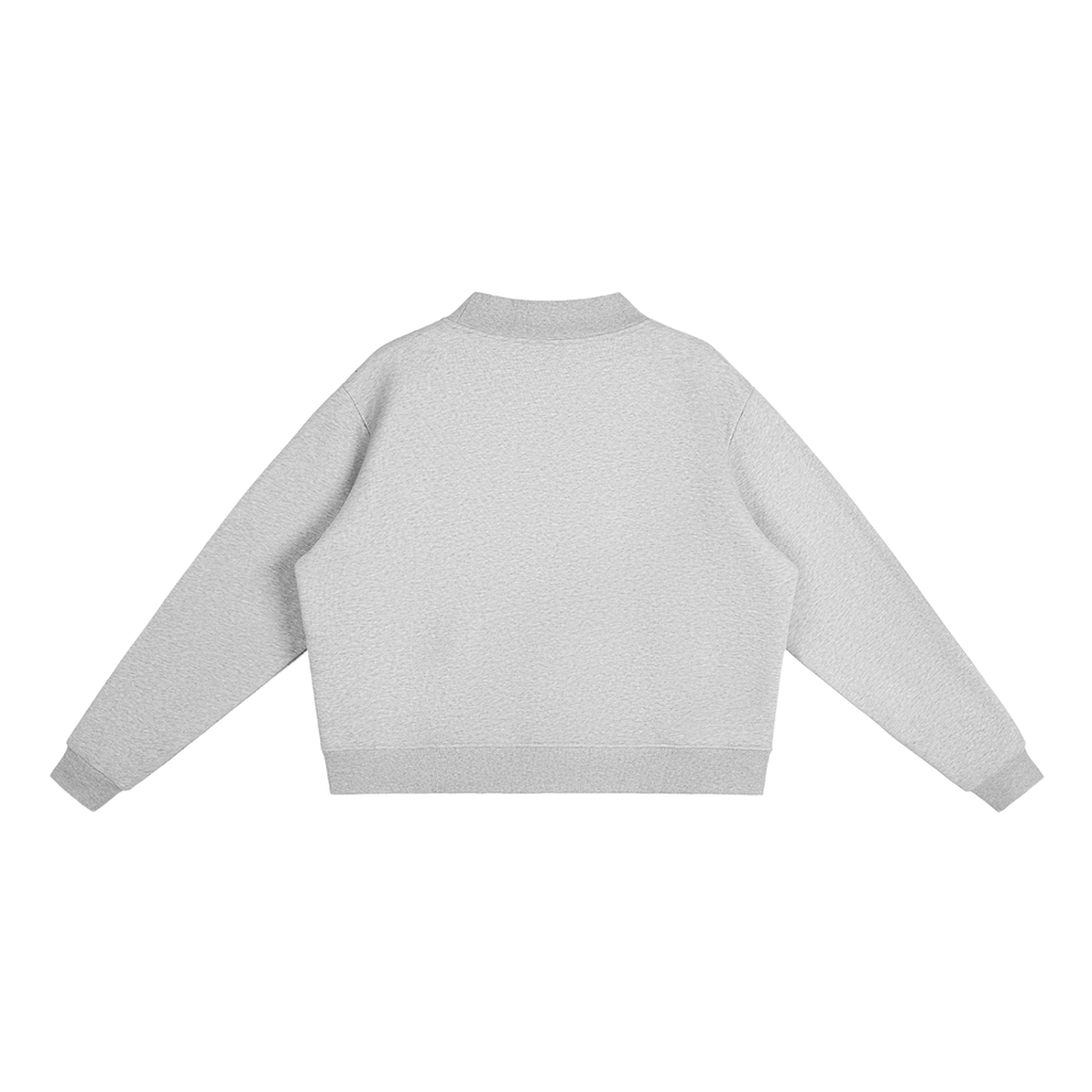 DeLuX Butterfly Essential Fleece Mock-Neck Crew Sweatshirt