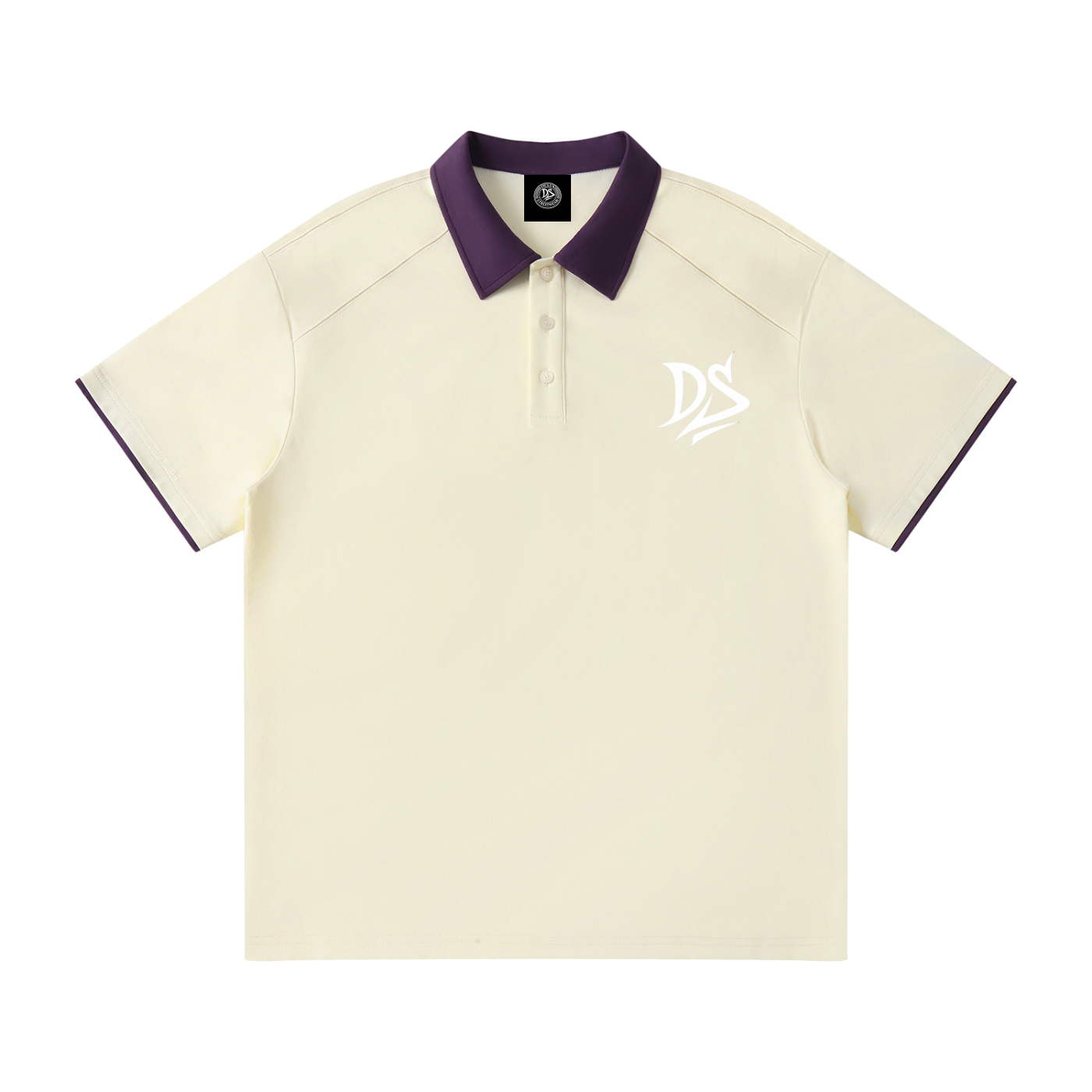Contrast Collar Raglan Polo Shirt