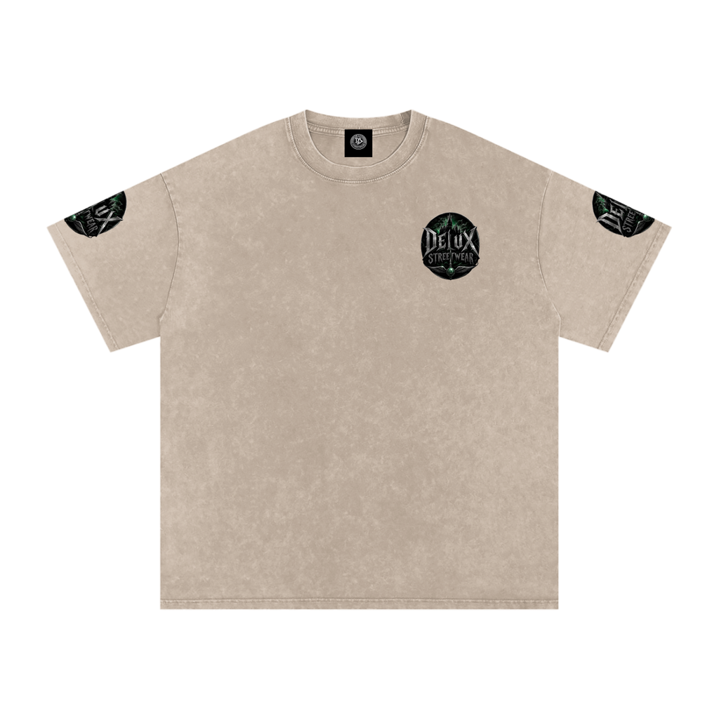DeLuX Midnight Snow Washed Oversized Cotton T-Shirt