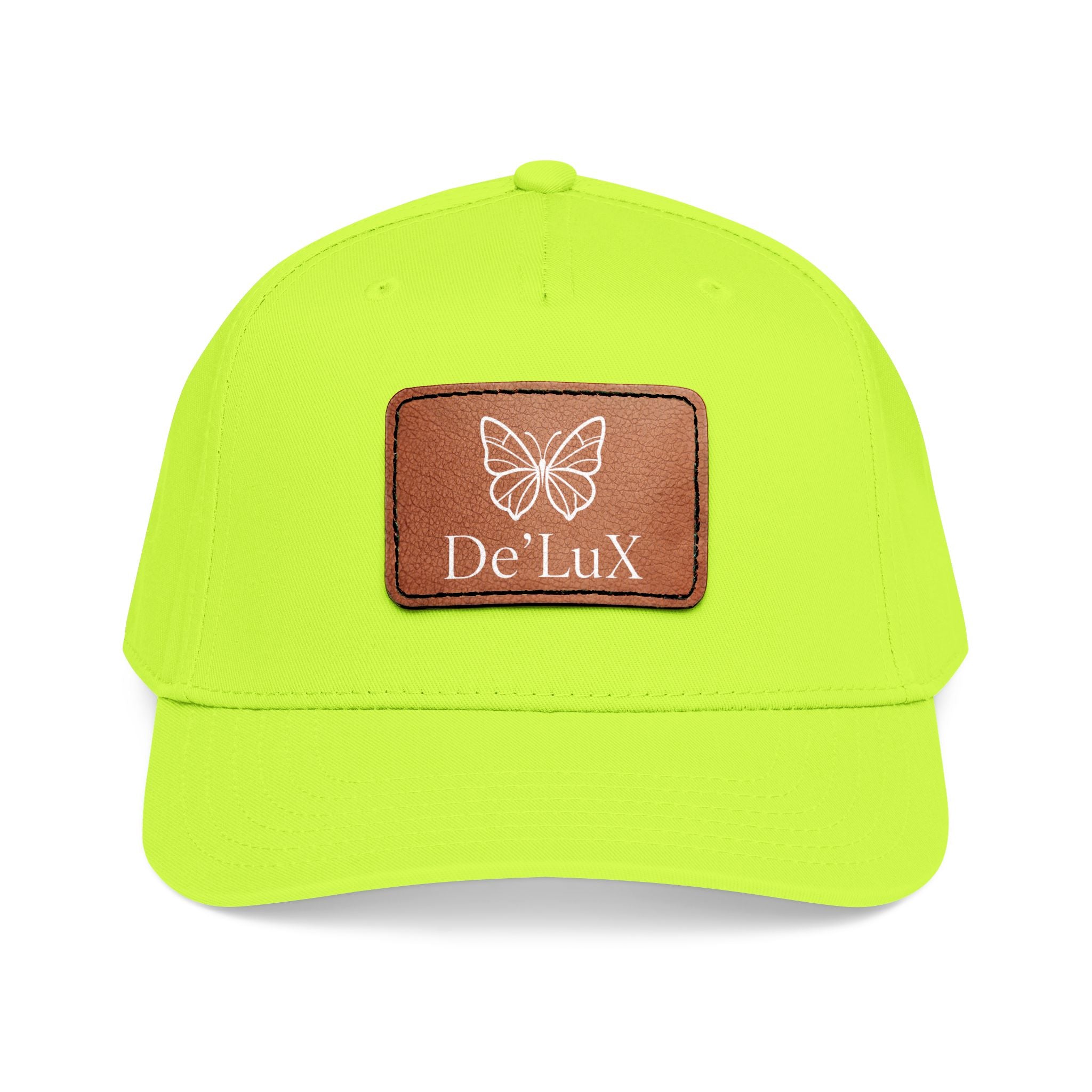 Leather Patch Baseball Cap — De'LuX Butterfly Mid-Profile Hat