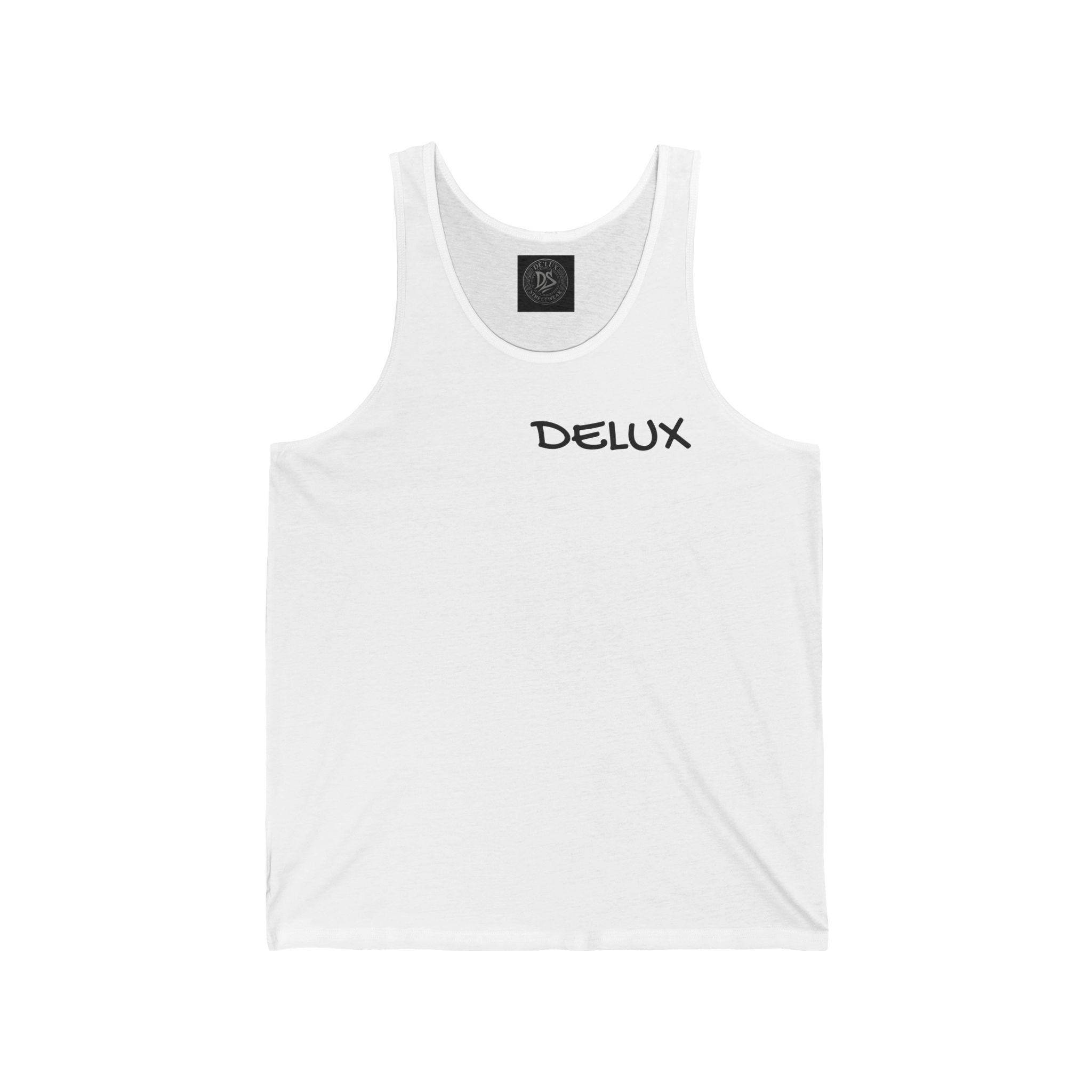 DELUX Minimal Logo Tank Top — Men's & Women's Casual Summer Muscle Tee