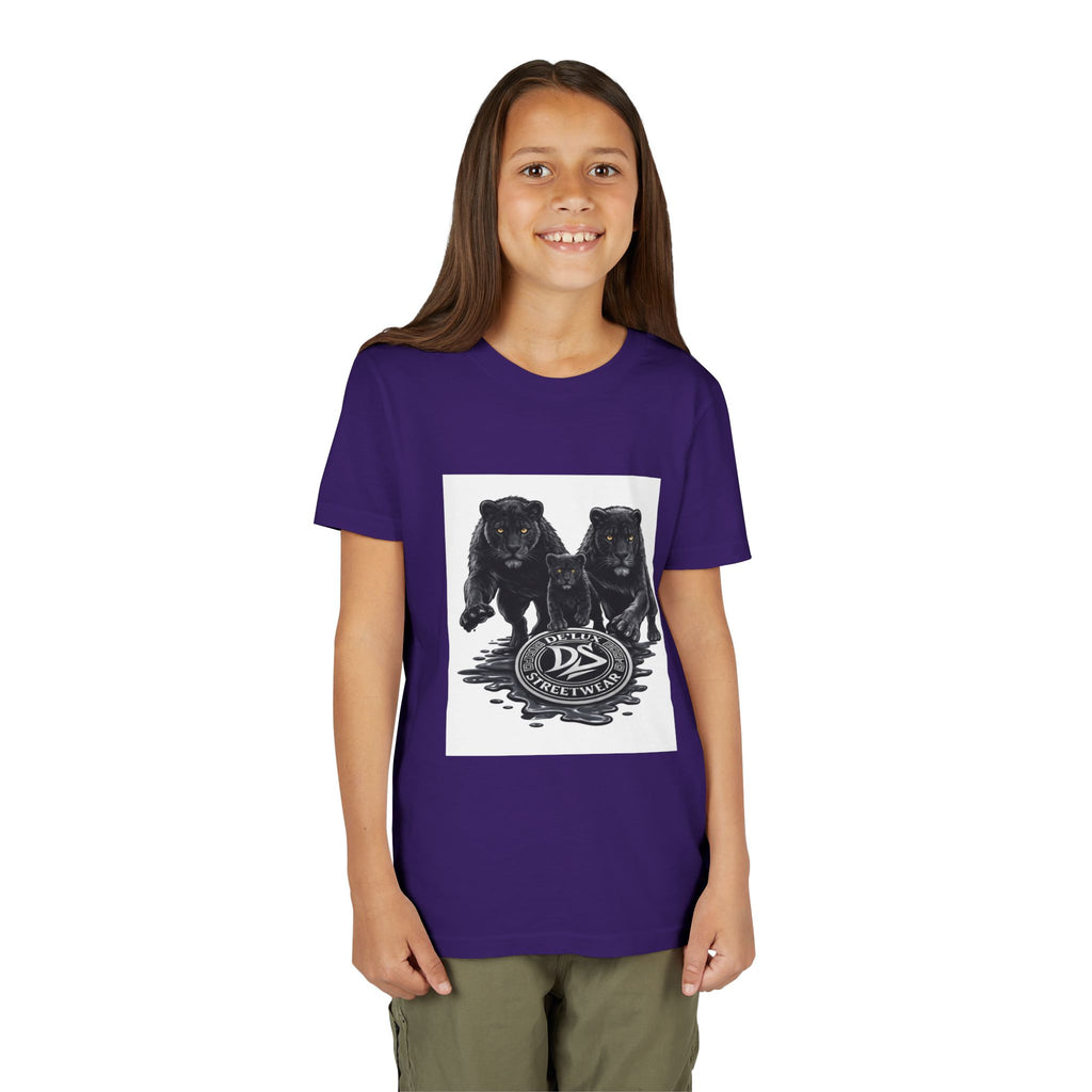 Youth Tee — Twin Black Panthers Graphic Kids T-Shirt