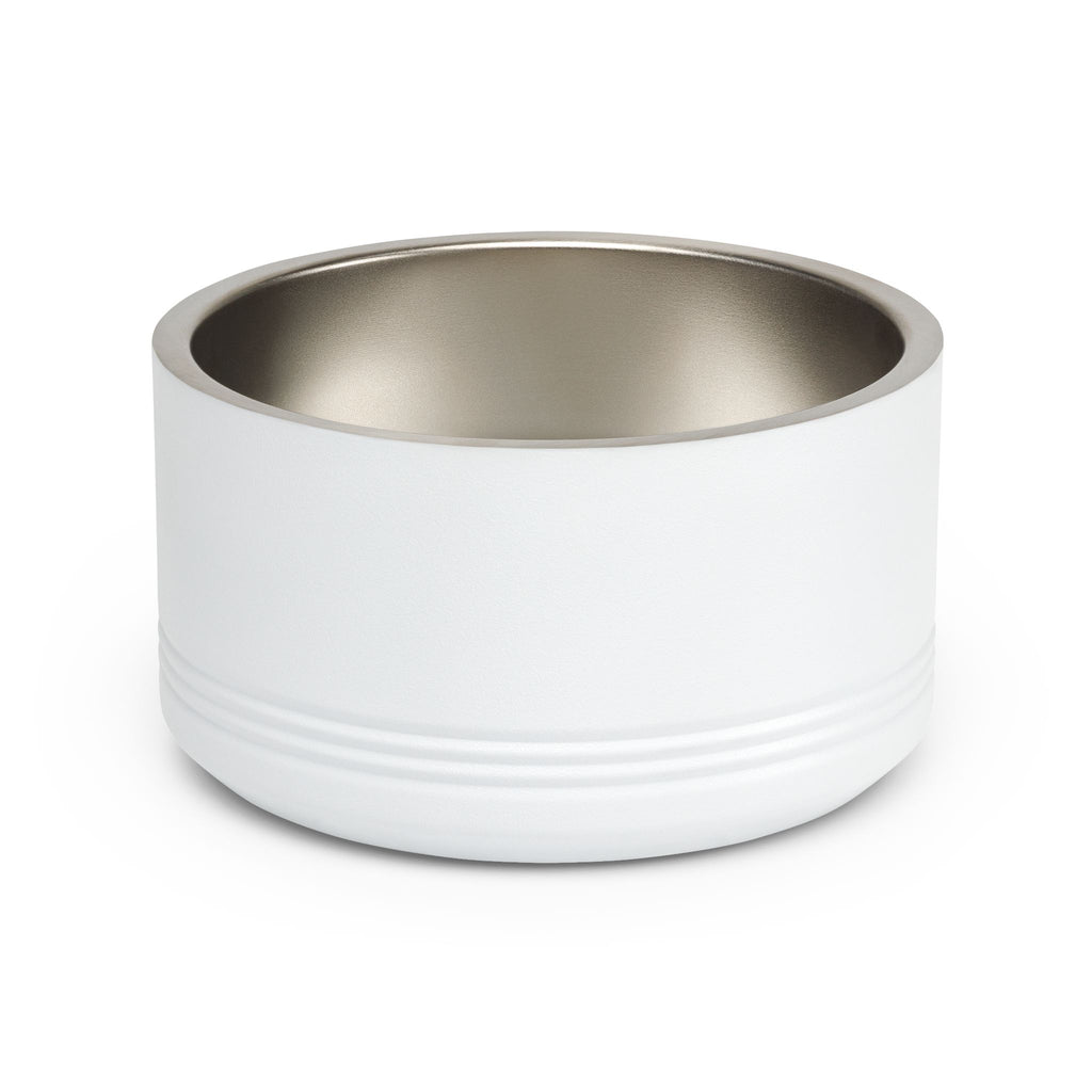 Ceramic-Style Stainless Pet Bowl — 18oz Modern Dog & Cat Feeder