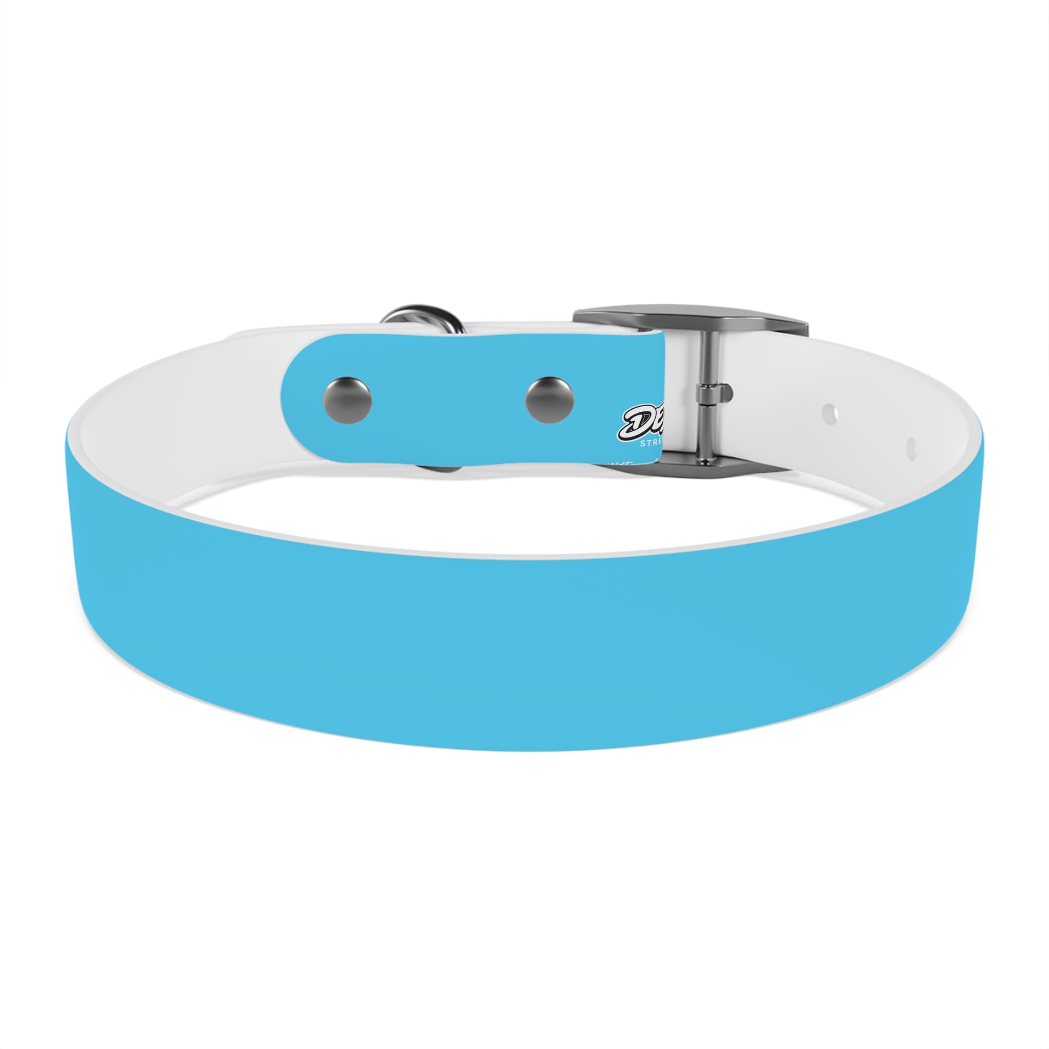 Aqua Blue Dog Collar — Durable Waterproof Pet Collar with Black Buckle