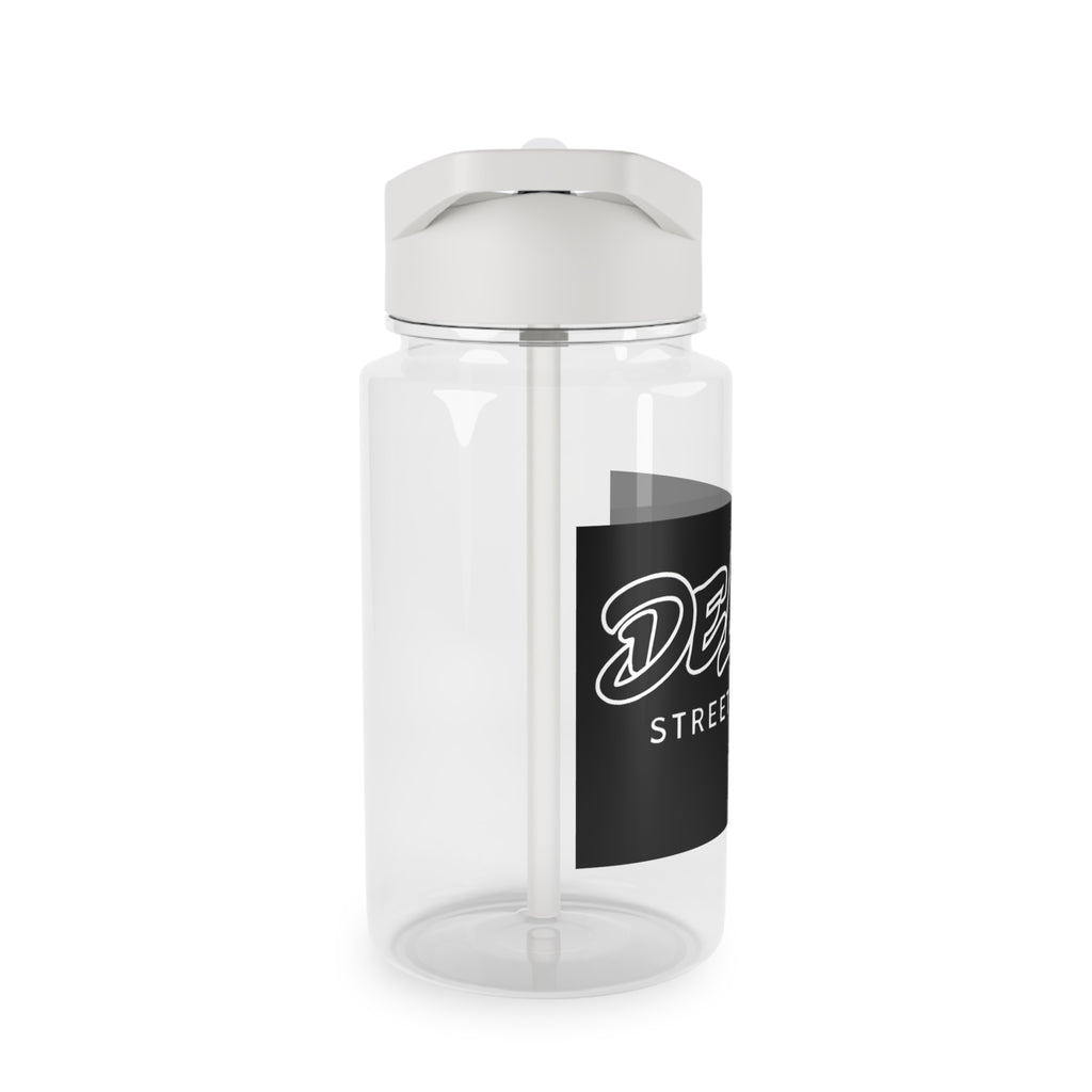 Delux Streetwear Tritan Water Bottle — Clear Sports Bottle with Straw