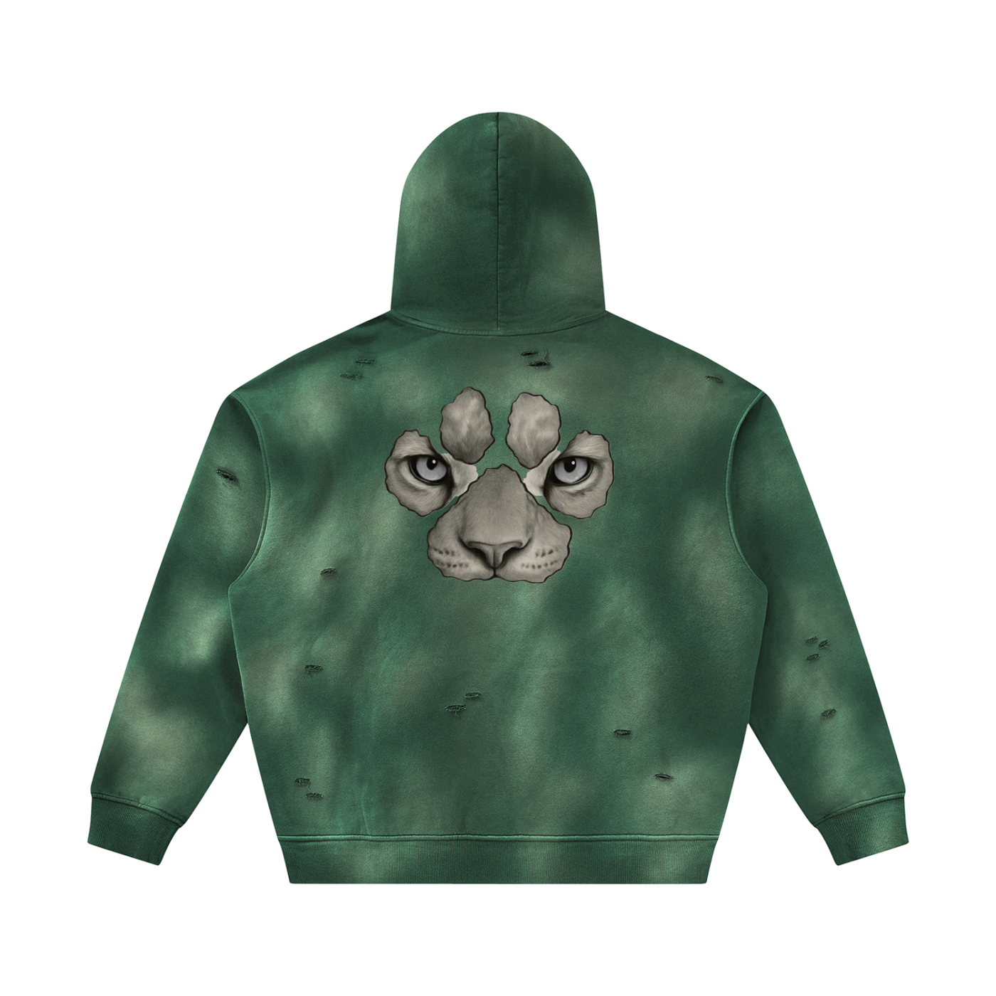 DeLuX Sunfade Frayed Fleece Hoodie