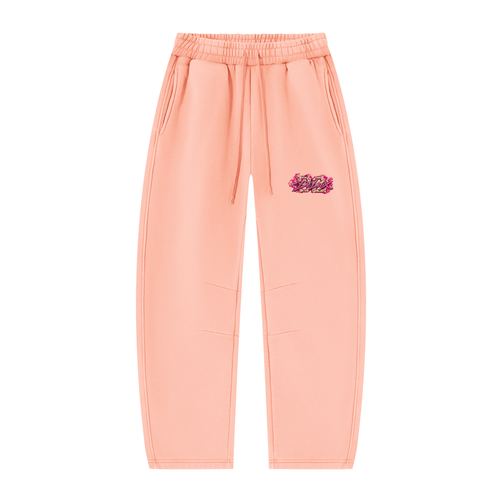 DeLuX Vintage Wash Barrel Leg Fleece Sweatpants