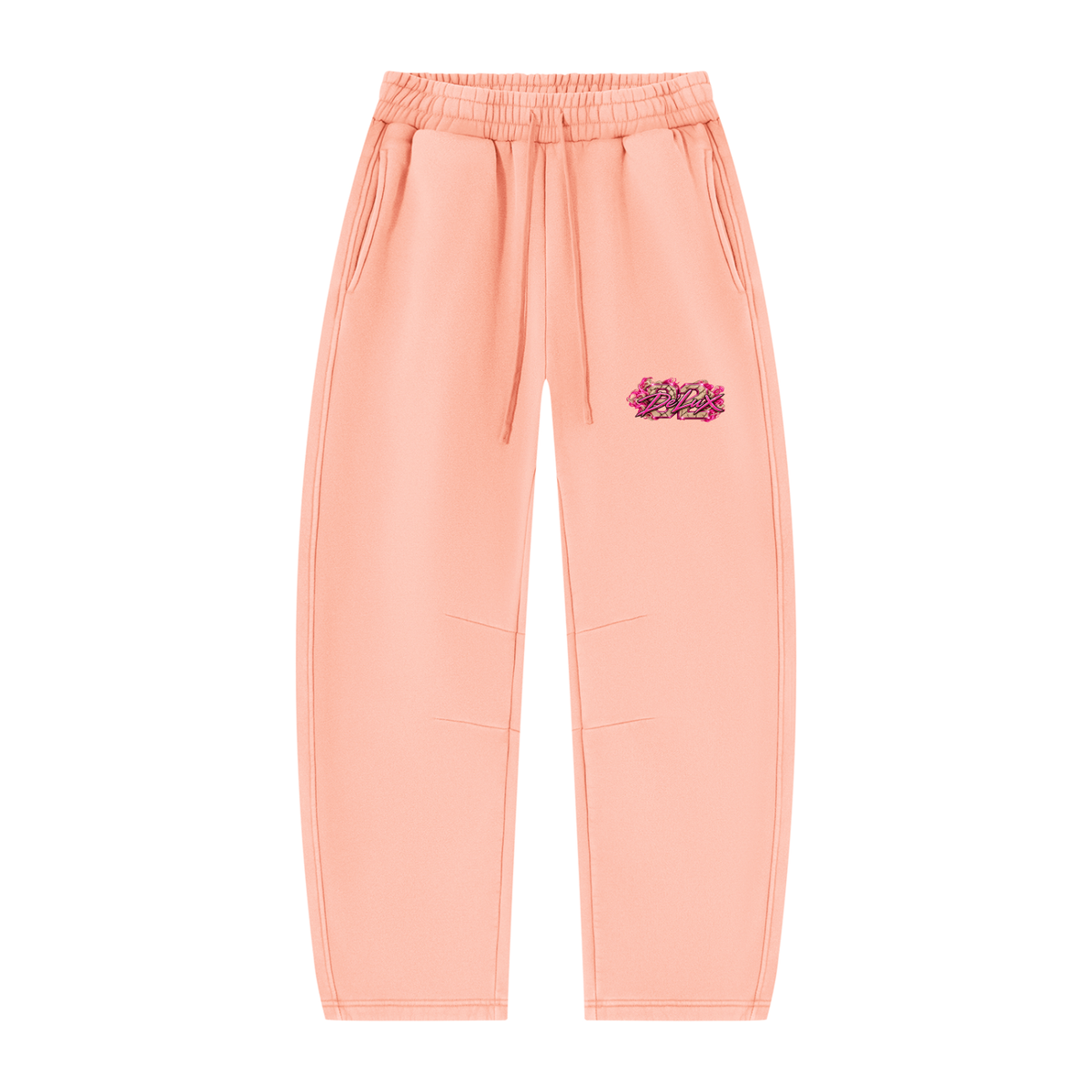 DeLuX Vintage Wash Barrel Leg Fleece Sweatpants