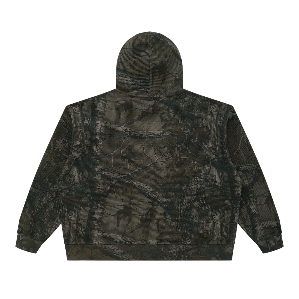 DeLuX Waffle Tree Camo Boxy Hoodie