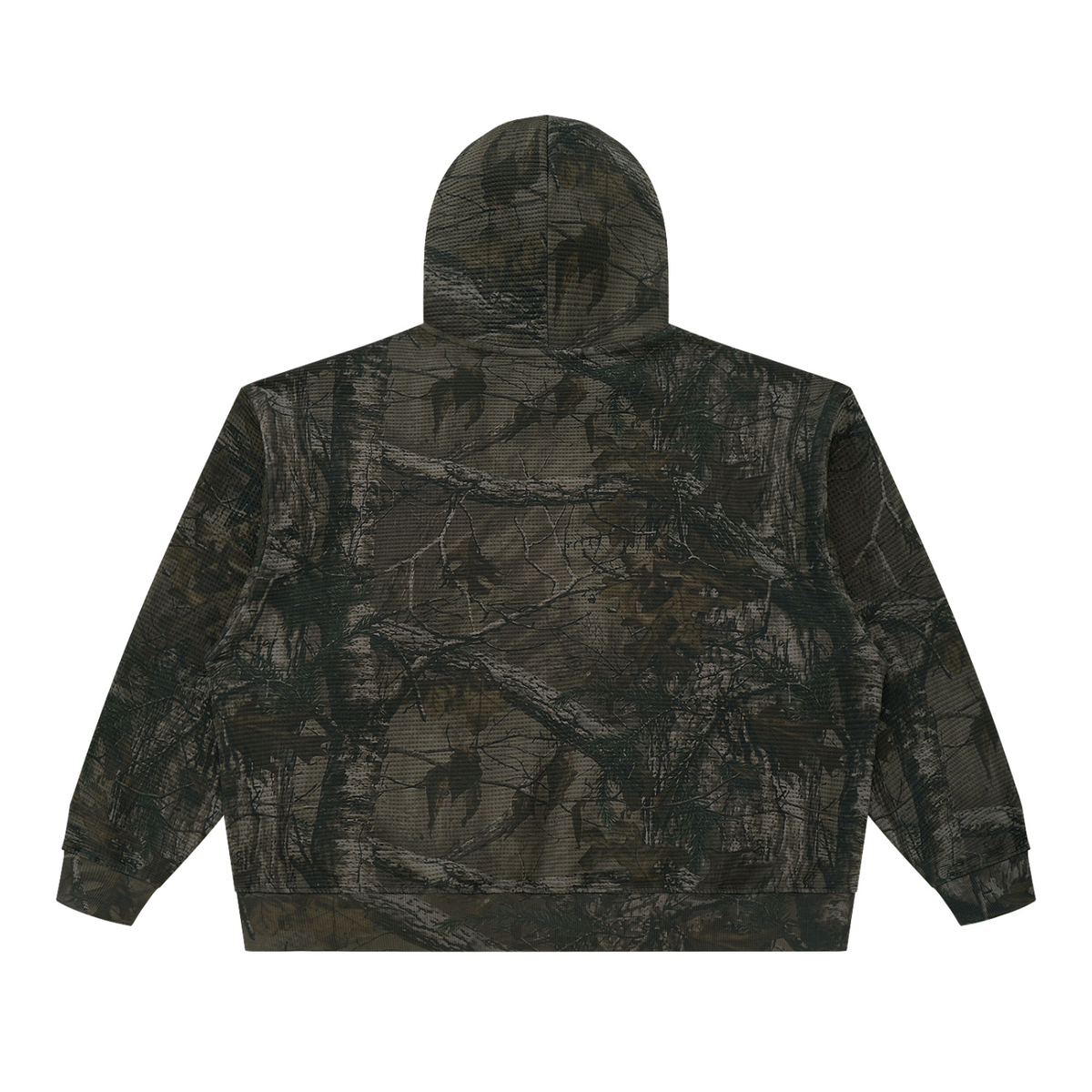 DeLuX Waffle Tree Camo Boxy Hoodie