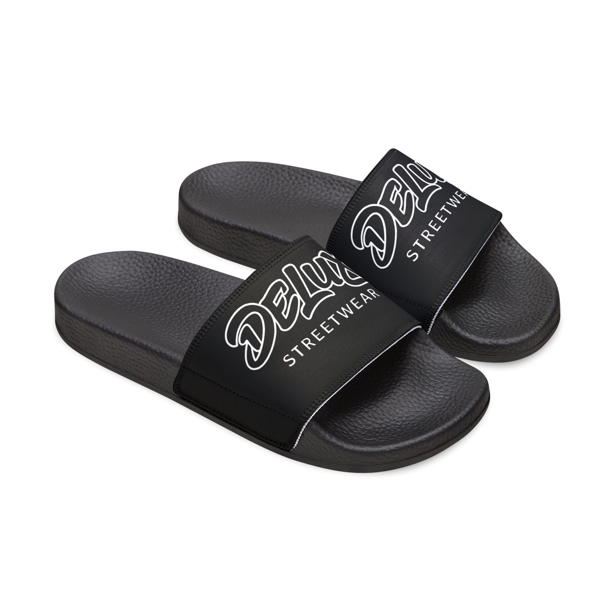 Youth Slide Sandals — 'Delux Streetwear' Adjustable Removable-Strap Pool & Casual Slides