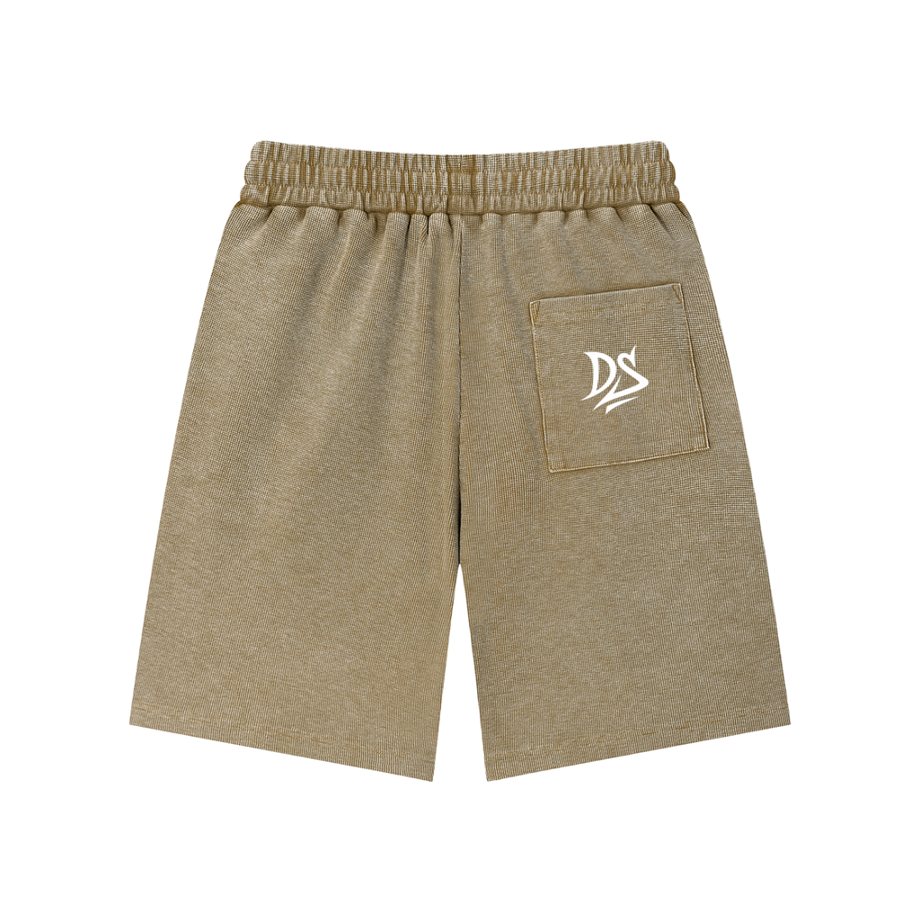 Mineral Wash Waffle Knit Shorts