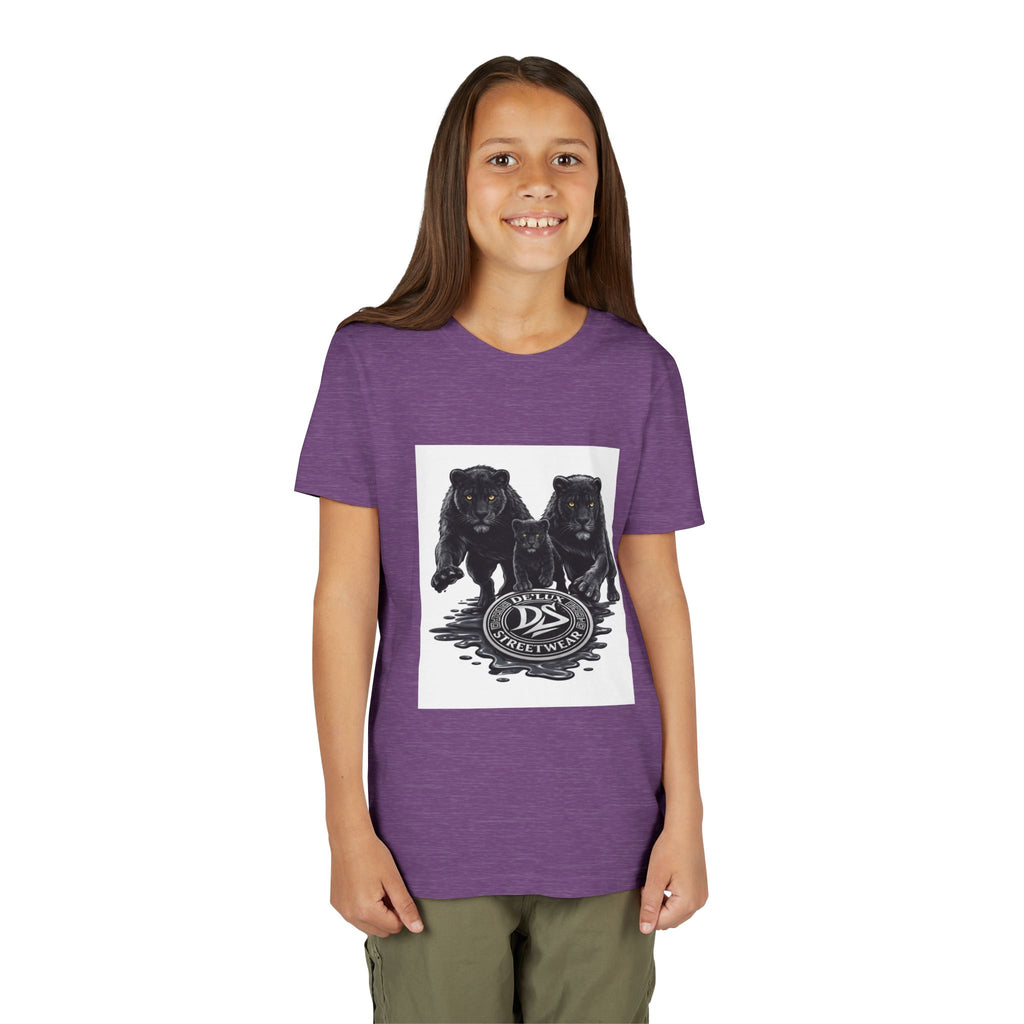 Youth Tee — Twin Black Panthers Graphic Kids T-Shirt