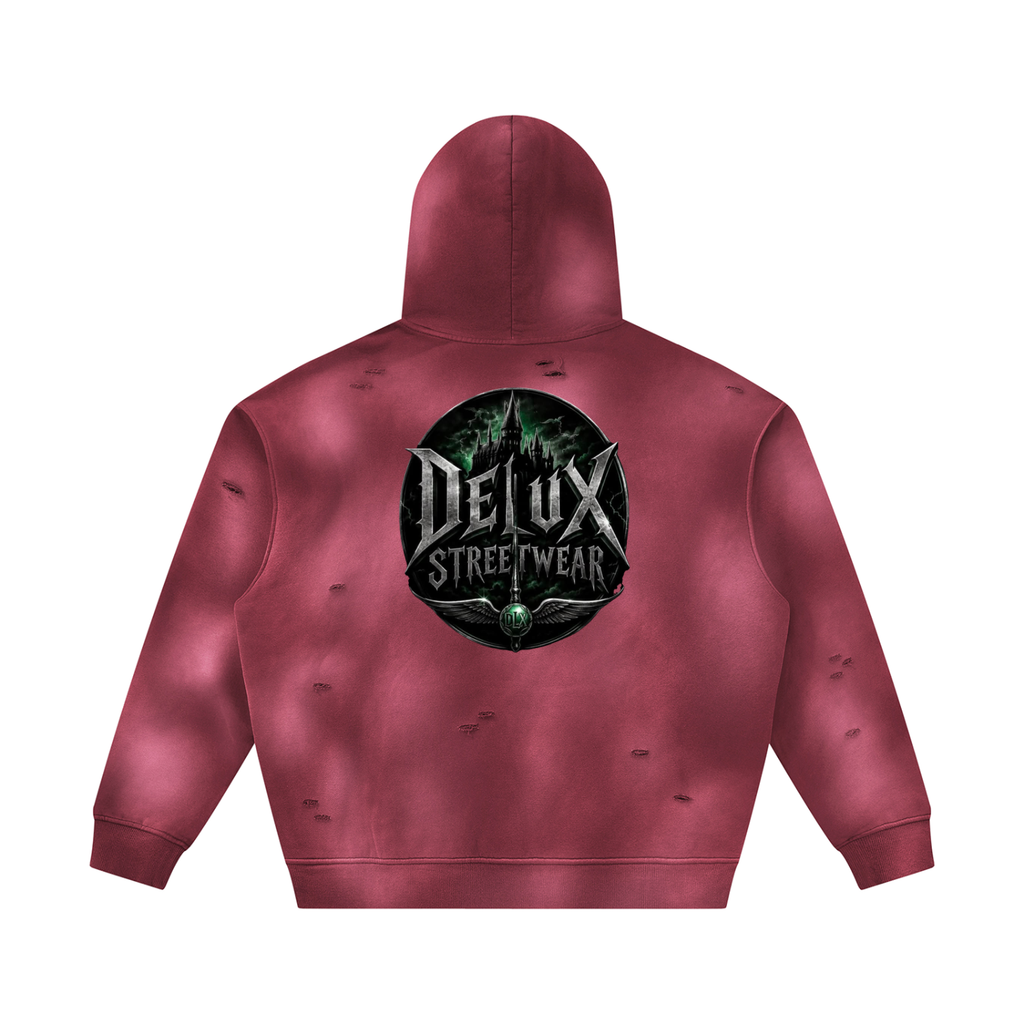 Midnight Sunfade Frayed Fleece Hoodie