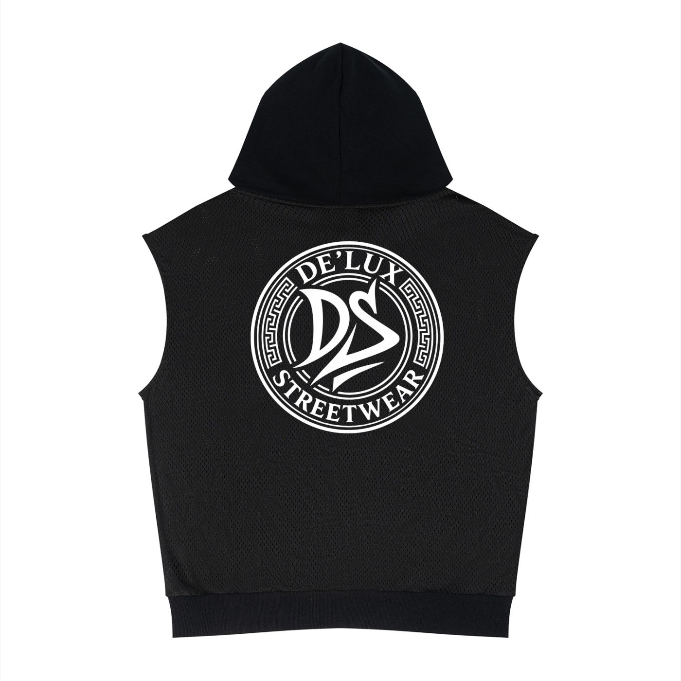 DeLuX  Panel Mesh Sleeveless Hoodie