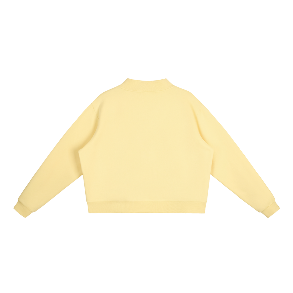 DeLuX Butterfly Essential Fleece Mock-Neck Crew Sweatshirt