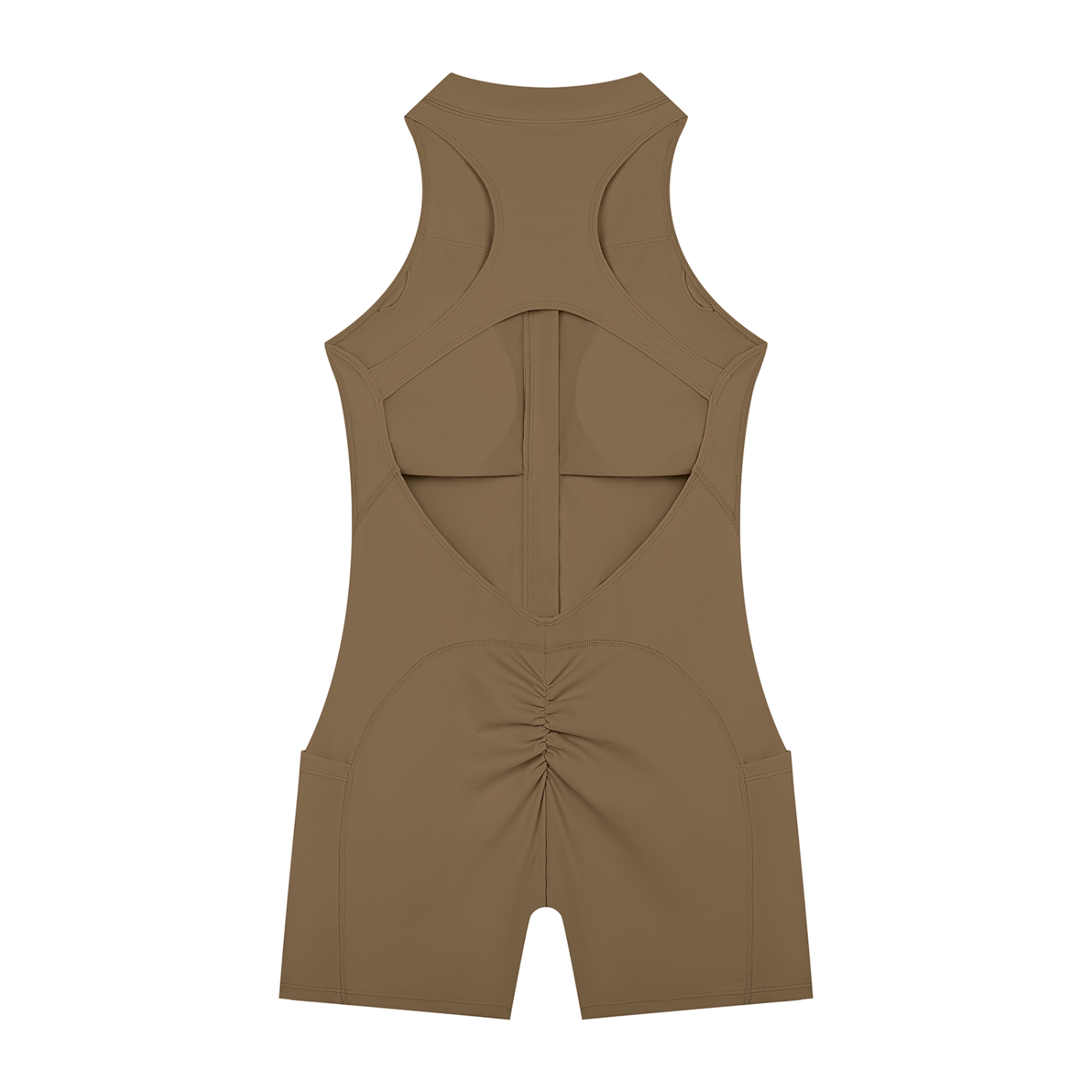 DeLuX Women’s Quarter-Zip Yoga Romper