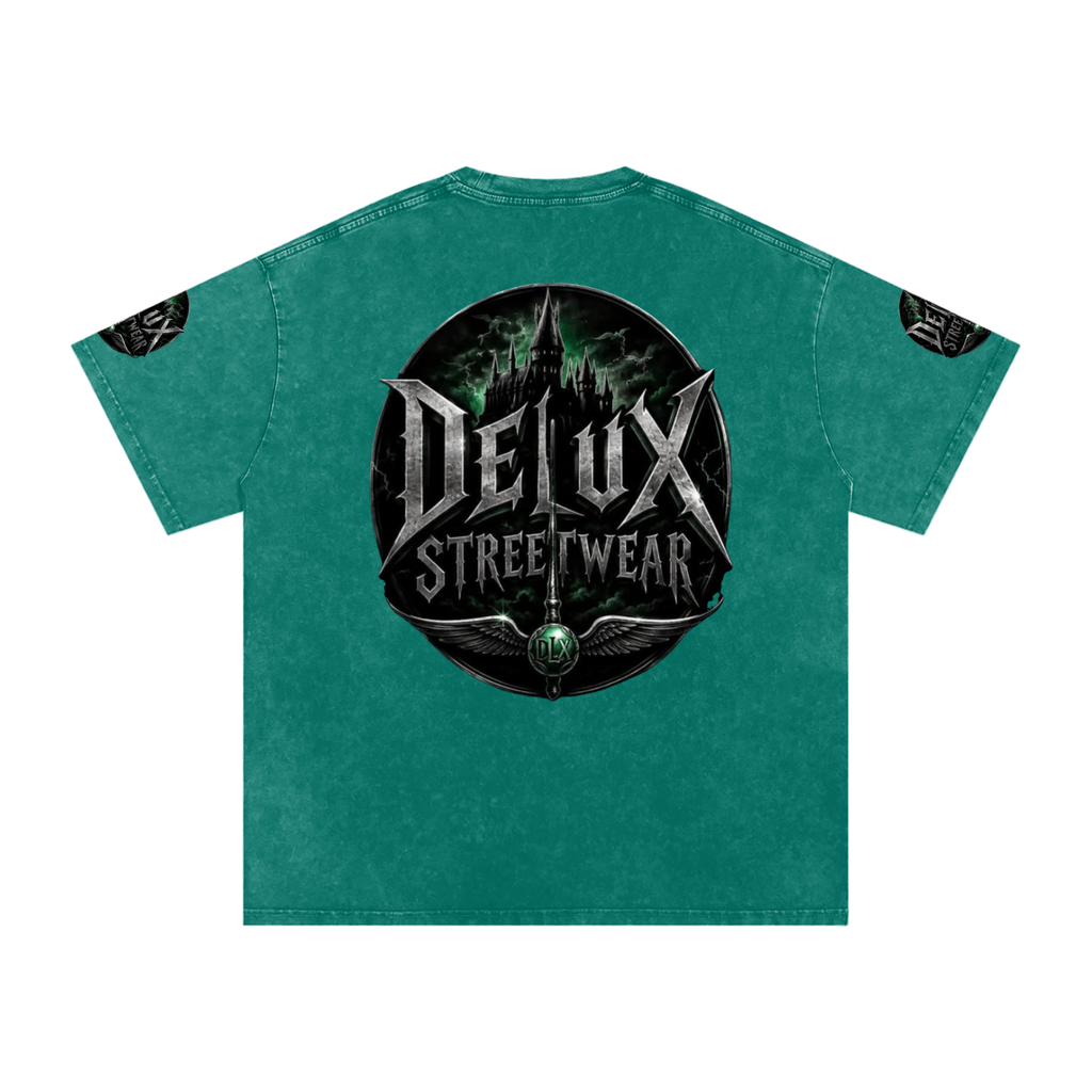 DeLuX Midnight Snow Washed Oversized Cotton T-Shirt