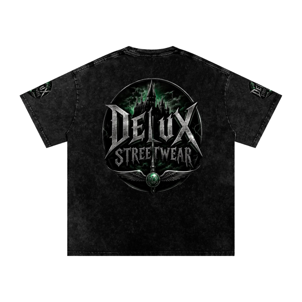 DeLuX Midnight Snow Washed Oversized Cotton T-Shirt