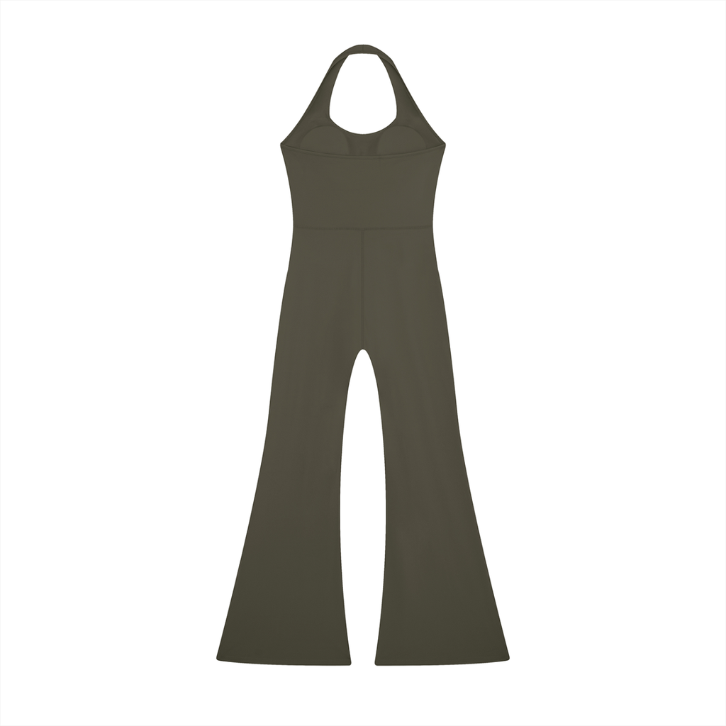 DeLuX Women’s Halter Flared Jumpsuit