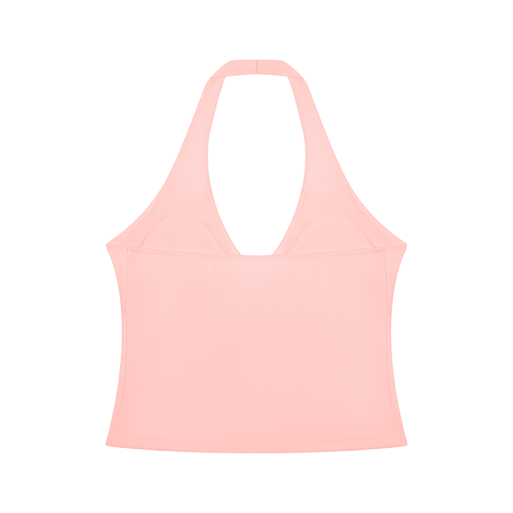 DeLuX Women’s Ruched Halter Tank Top