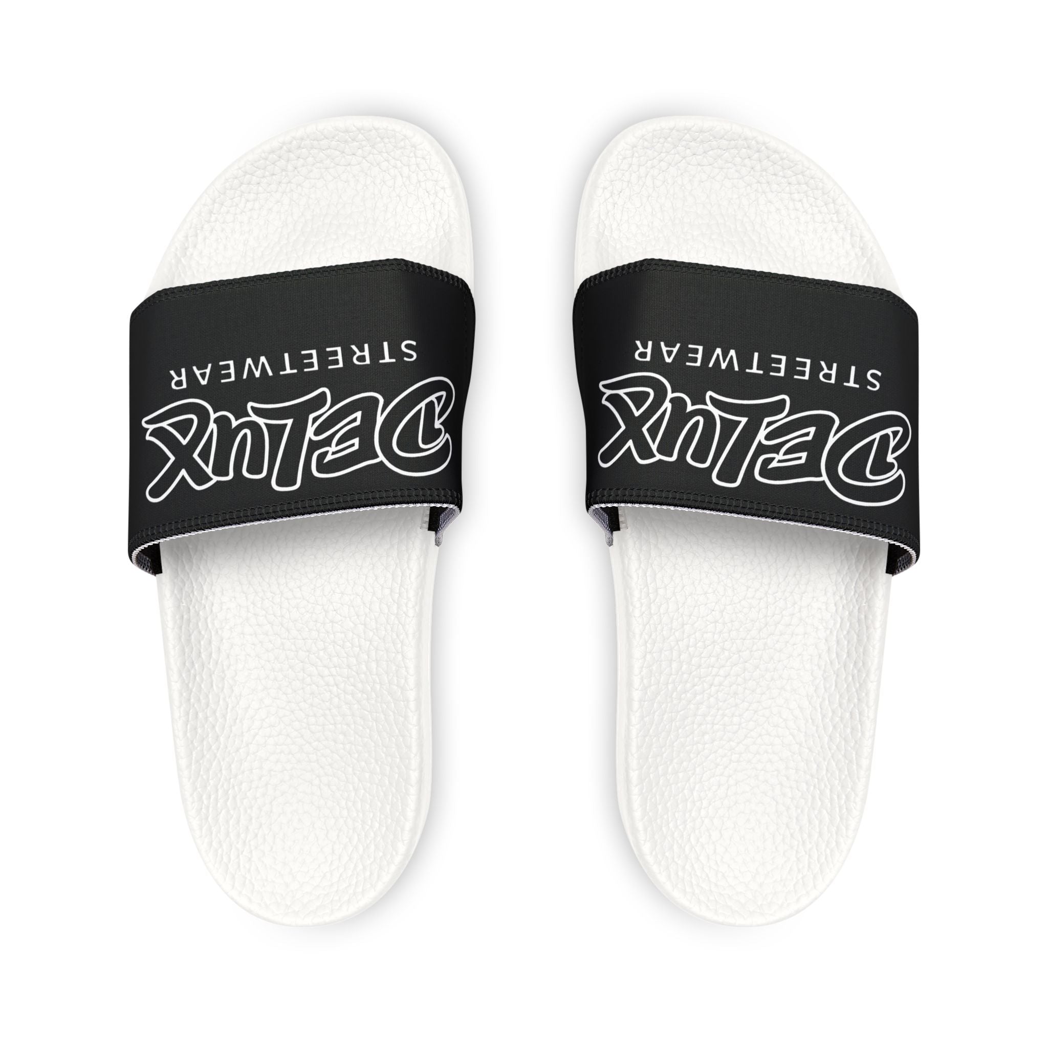 Youth Slide Sandals — 'Delux Streetwear' Adjustable Removable-Strap Pool & Casual Slides