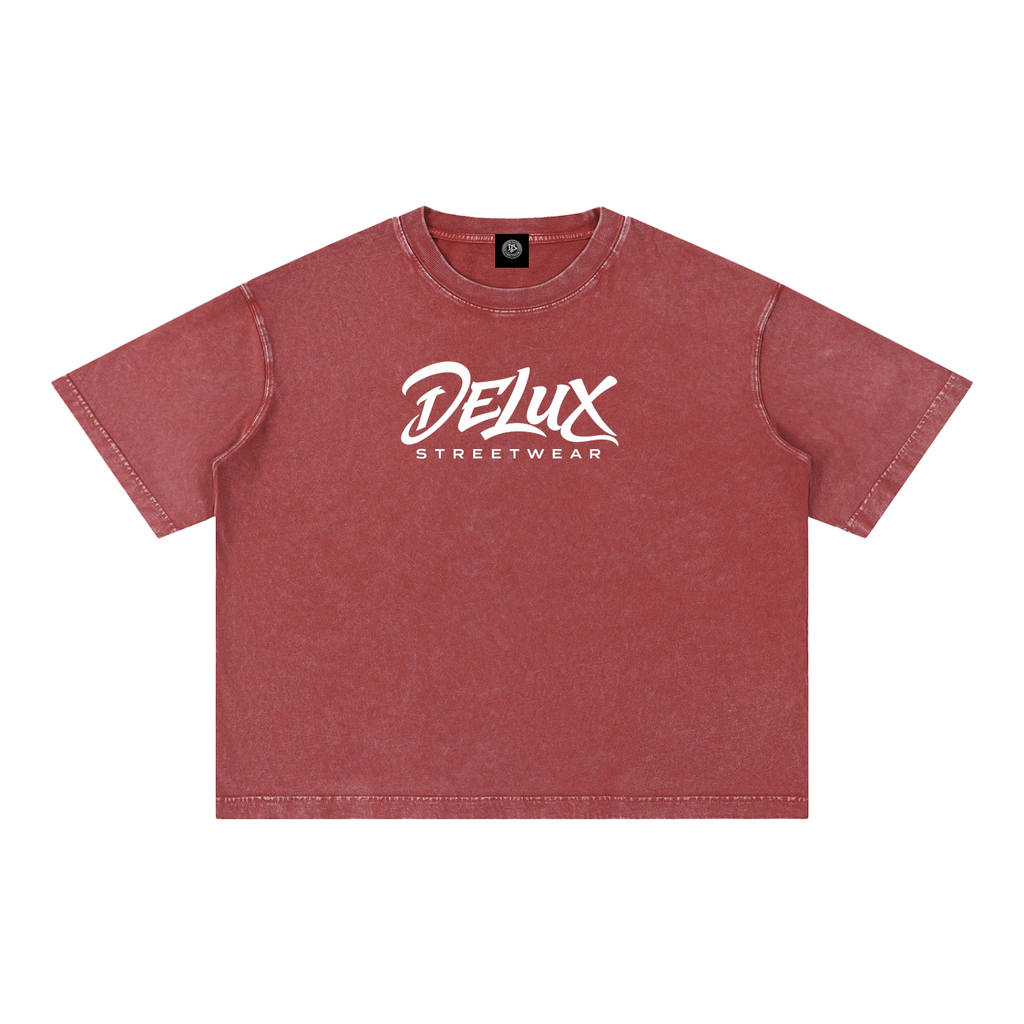 DeLuX Mineral Wash Boxy Cotton T-Shirt