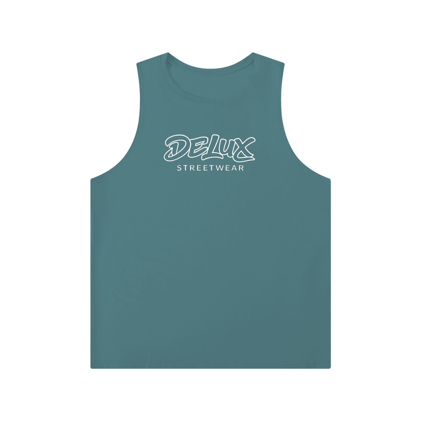 DeLuX Men's Solid Color Crewneck Tank Top