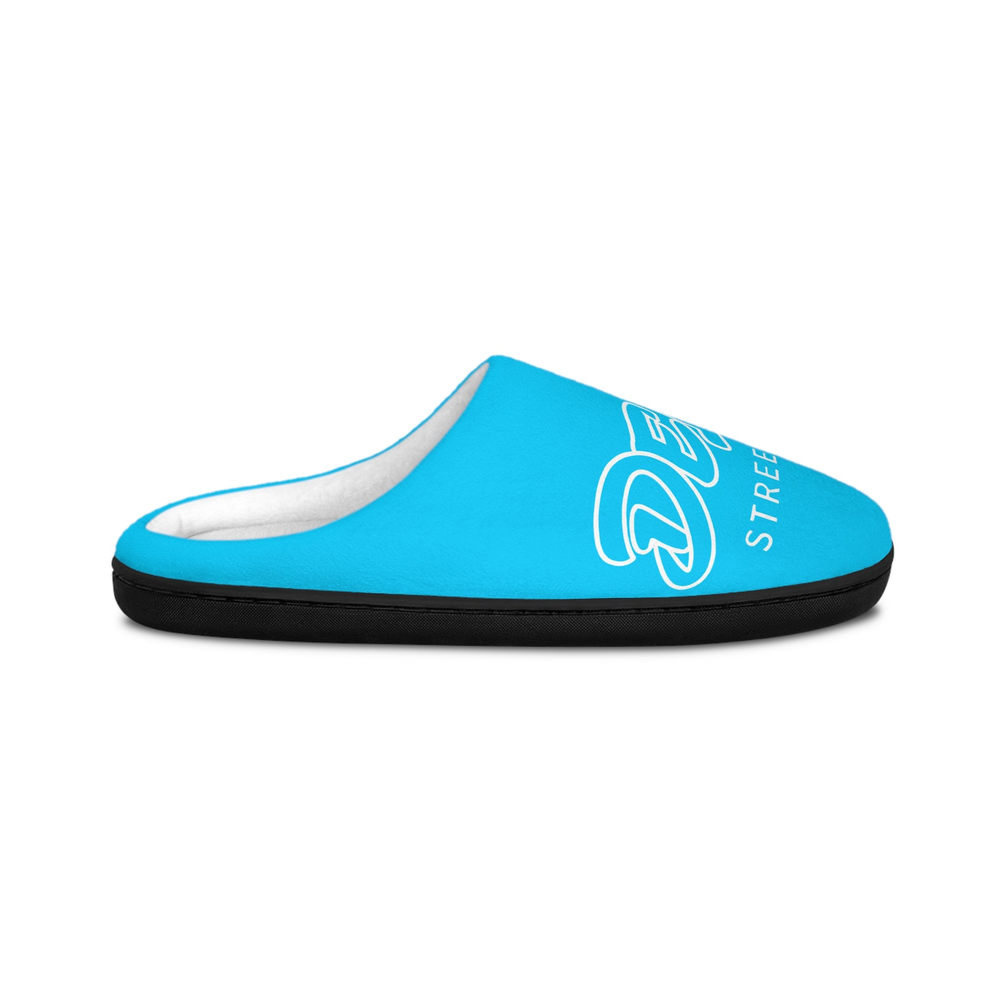 Blue 'Delux Streetwear' Men's Indoor Slippers — Cozy House Shoes