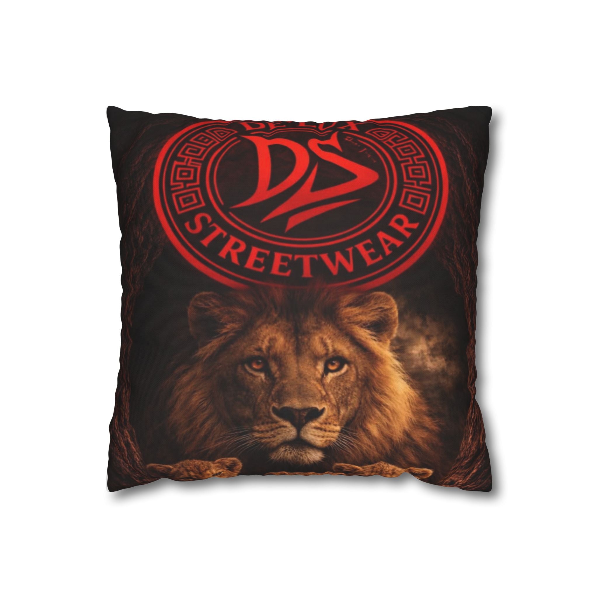 De'Lux Streetwear DS Logo Square Throw Pillowcase