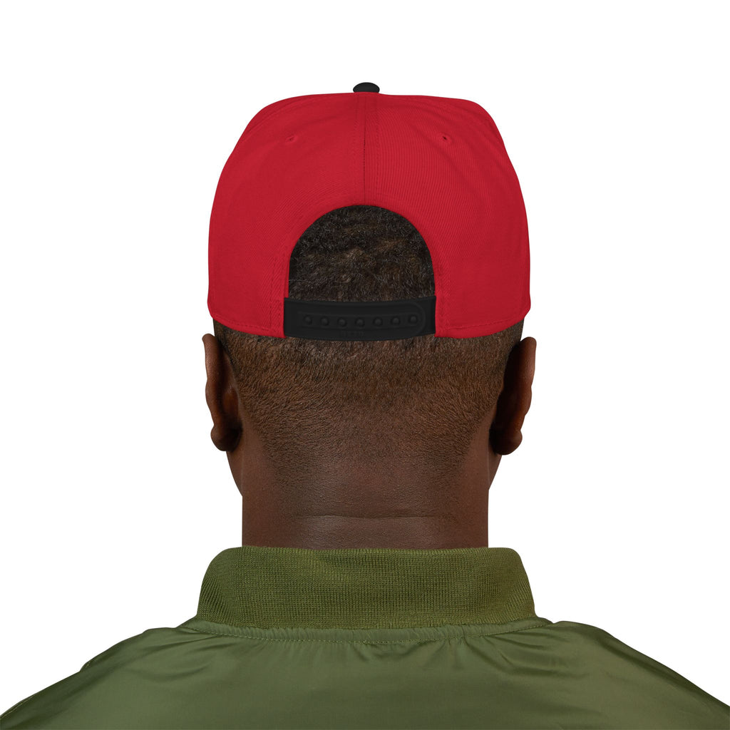 Mens Embroidered 'Delux' Snapback Cap – Streetwear Flat-Brim Hat