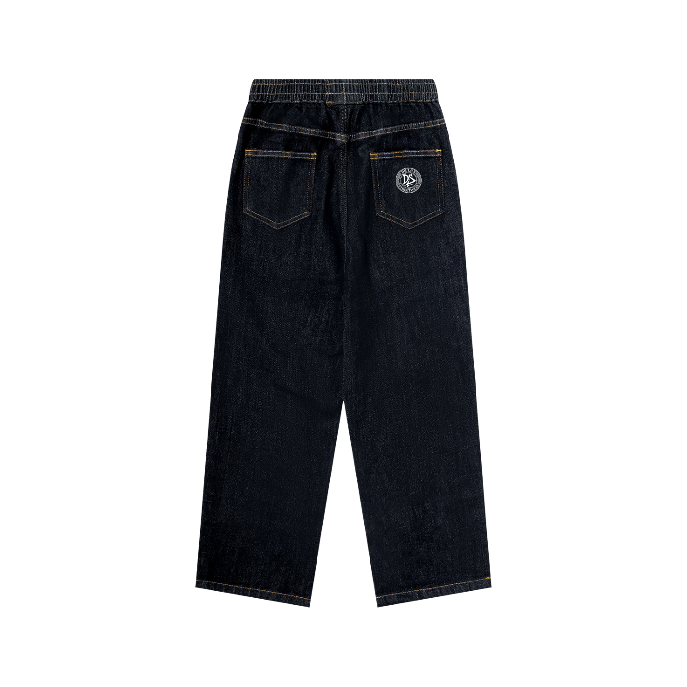 DeLuX Straight Leg Elastic Waist Jeans