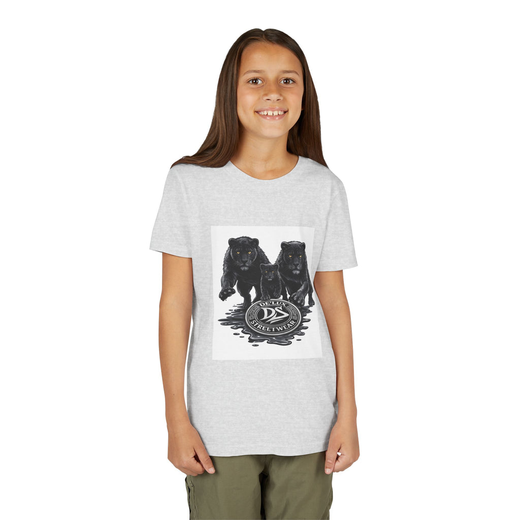 Youth Tee — Twin Black Panthers Graphic Kids T-Shirt