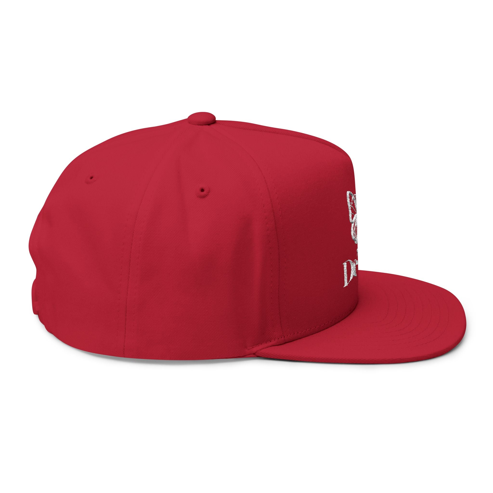DeLuX Women Embroidered Butterfly Rhinestone Flat Bill Cap — Luxe 'Bee Lux' Snapback
