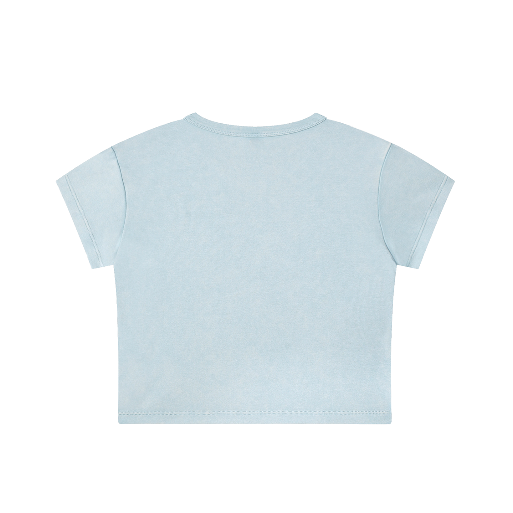 DeLuX Snow Washed Crop Top