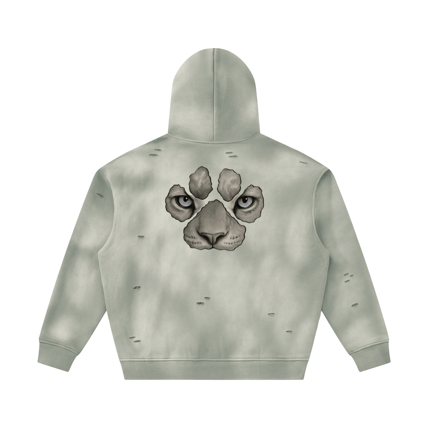 DeLuX Sunfade Frayed Fleece Hoodie