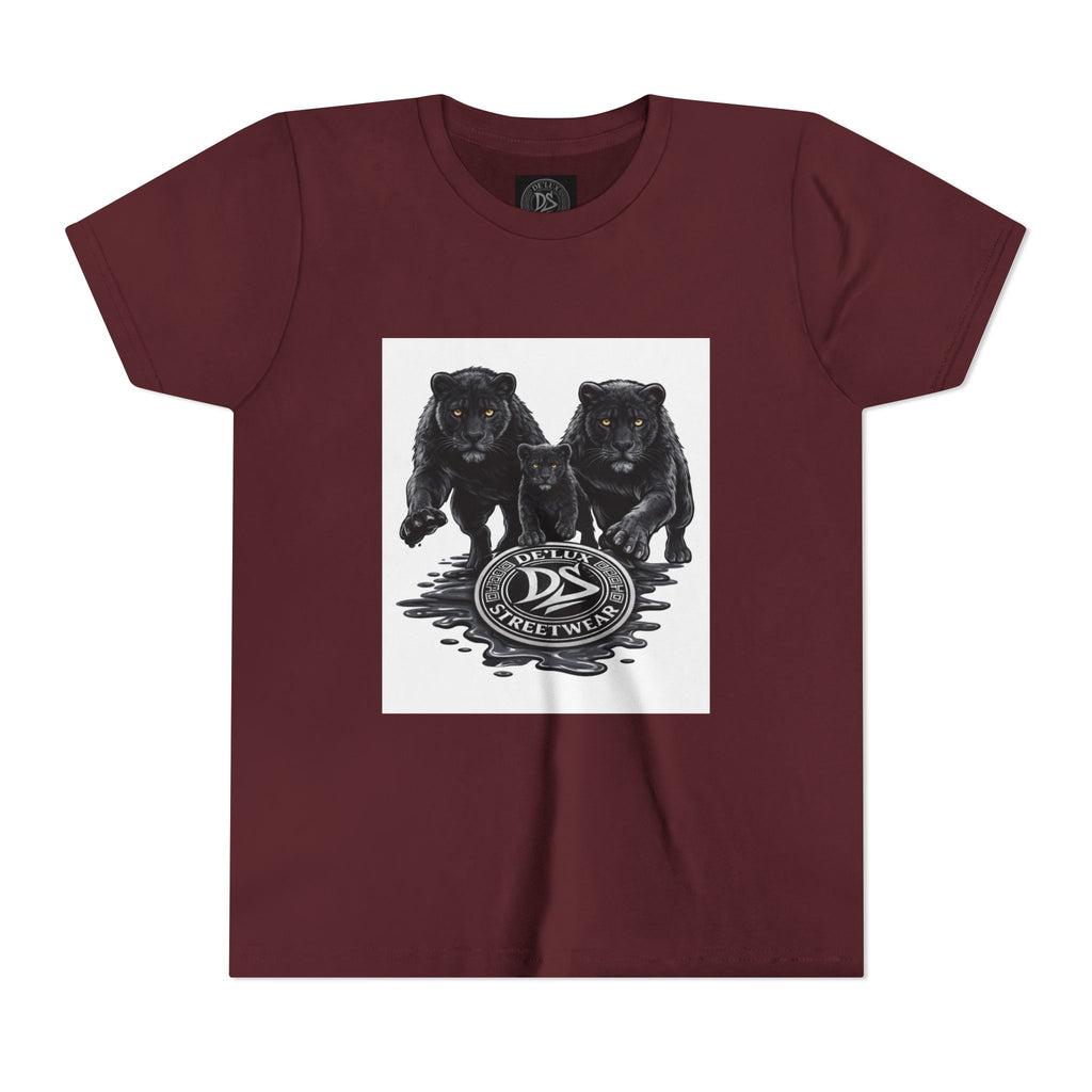 Youth Tee — Twin Black Panthers Graphic Kids T-Shirt