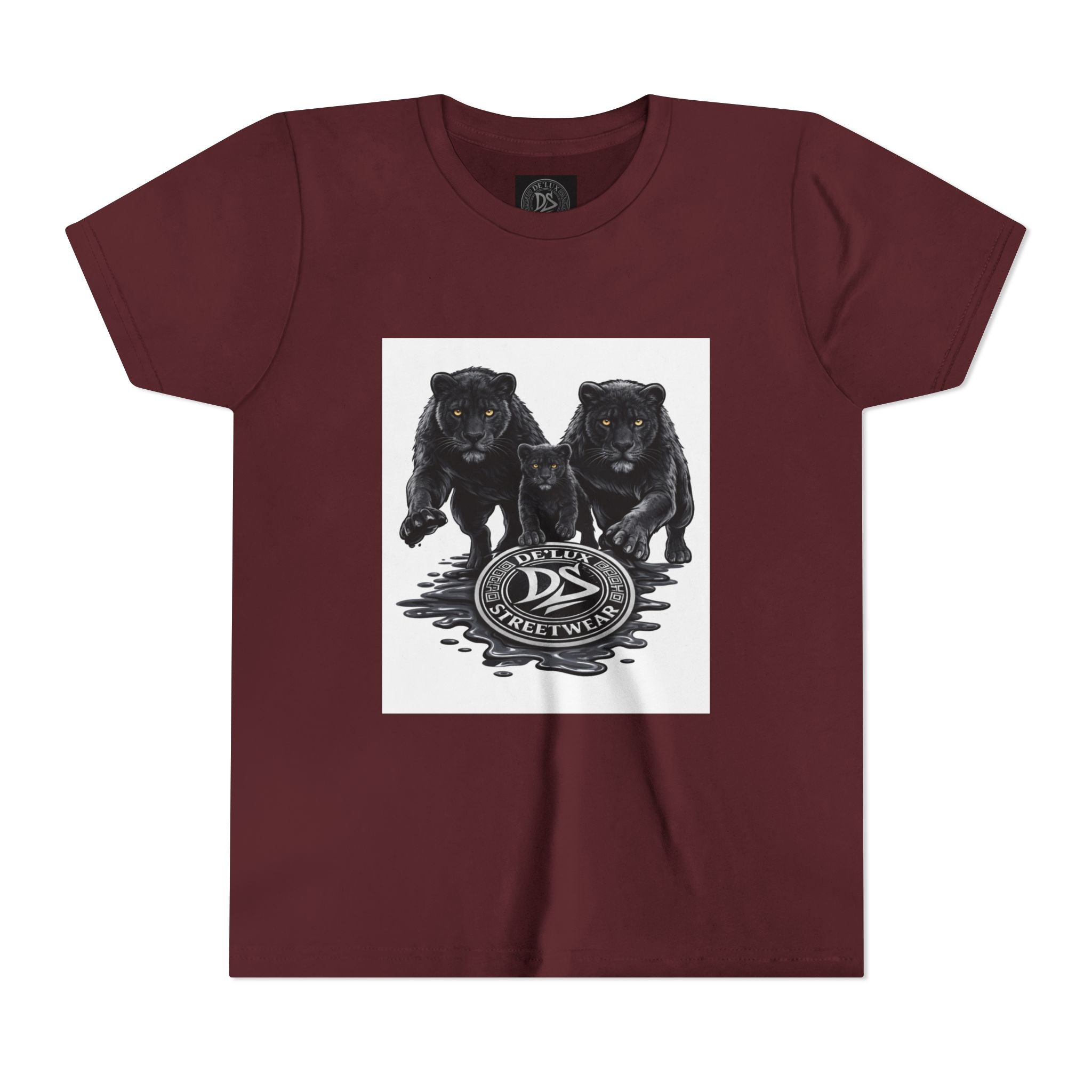 Youth Tee — Twin Black Panthers Graphic Kids T-Shirt